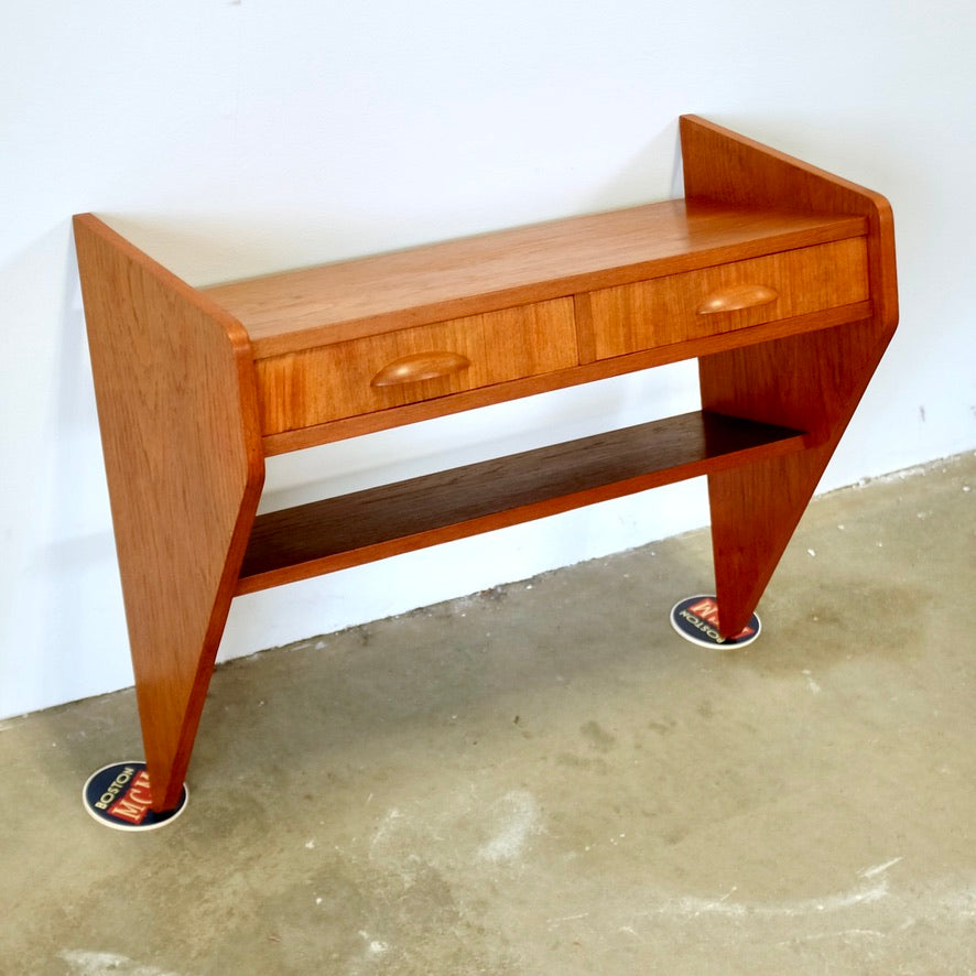 Danish Teak Wall-Mounted Entry Drawer / Shelf / Hallway Table - #A1849