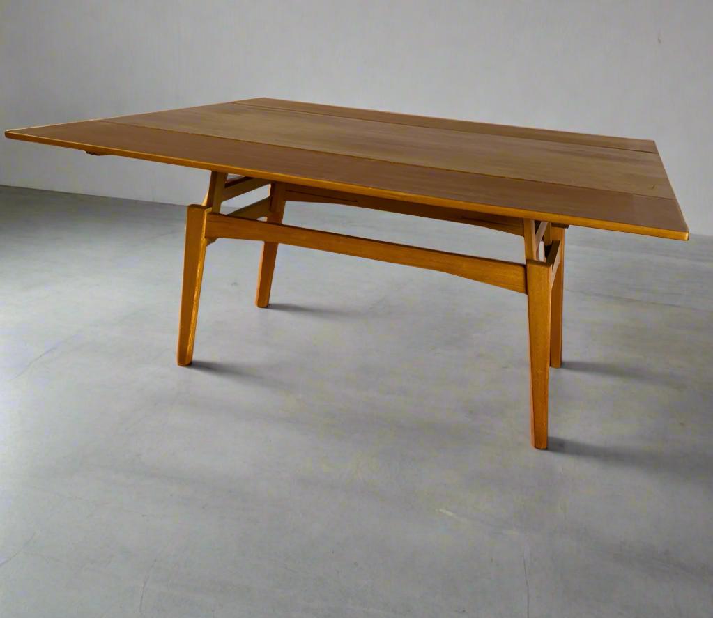 Danish Teak Convertible “Elevator Coffee Table / Dining Table - #A1512