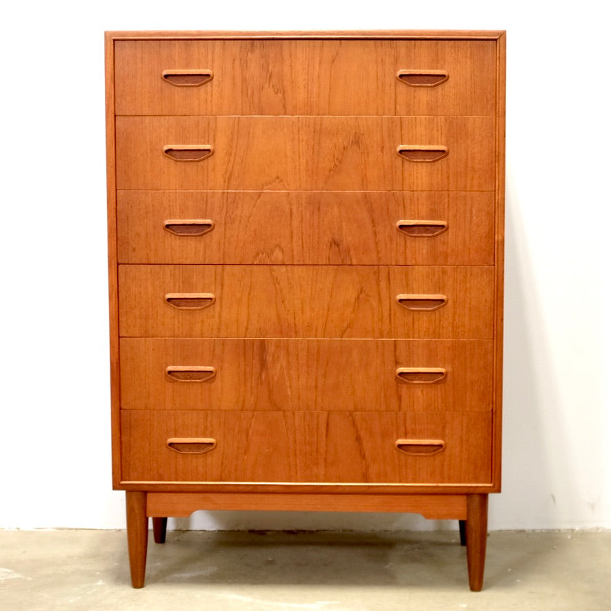 Danish Teak Six Drawer Dresser / Chest of Drawers - #A2268
