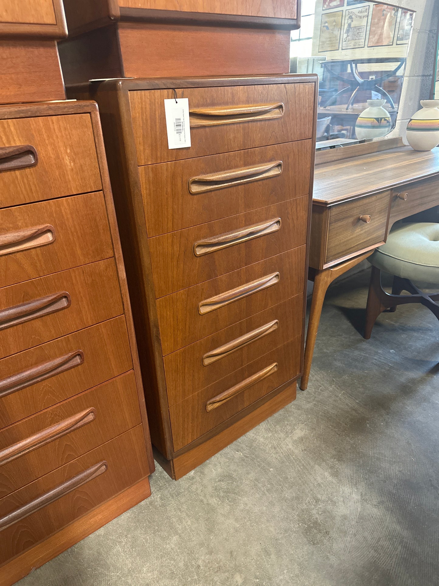 G-Plan "Fresco" Teak Tall Dresser / Chest of Six Drawers - #B75