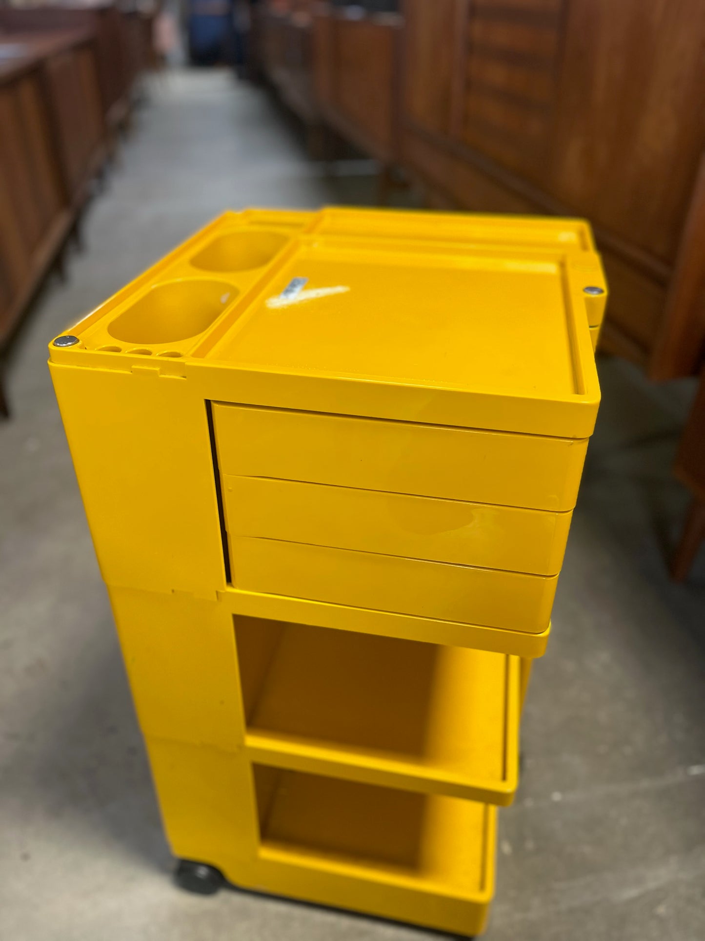 "Boby 3" Portable Storage System Designed by Joe Colombo in Yellow Plastic - #A900