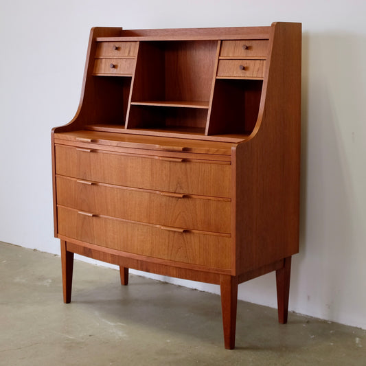Danish Teak Secretary Desk - #A2257