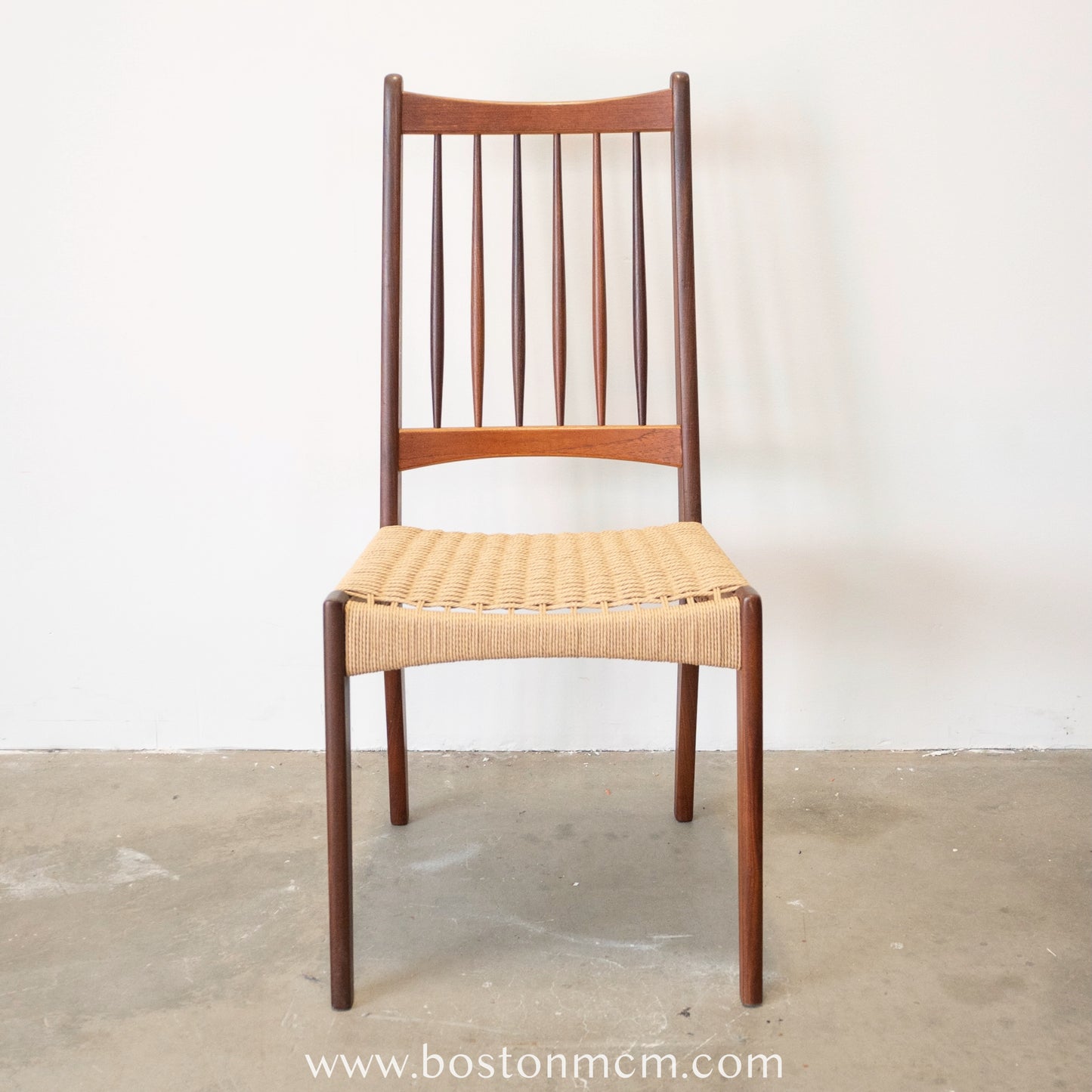 Mogens Kold Set of 4 Danish Teak Dining Chairs with Newly Woven Danish Cord Seats - #A50