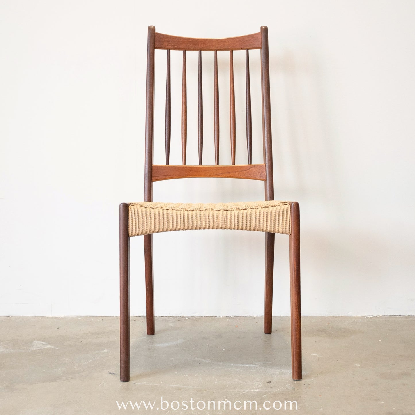 Mogens Kold Set of 4 Danish Teak Dining Chairs with Newly Woven Danish Cord Seats - #A50