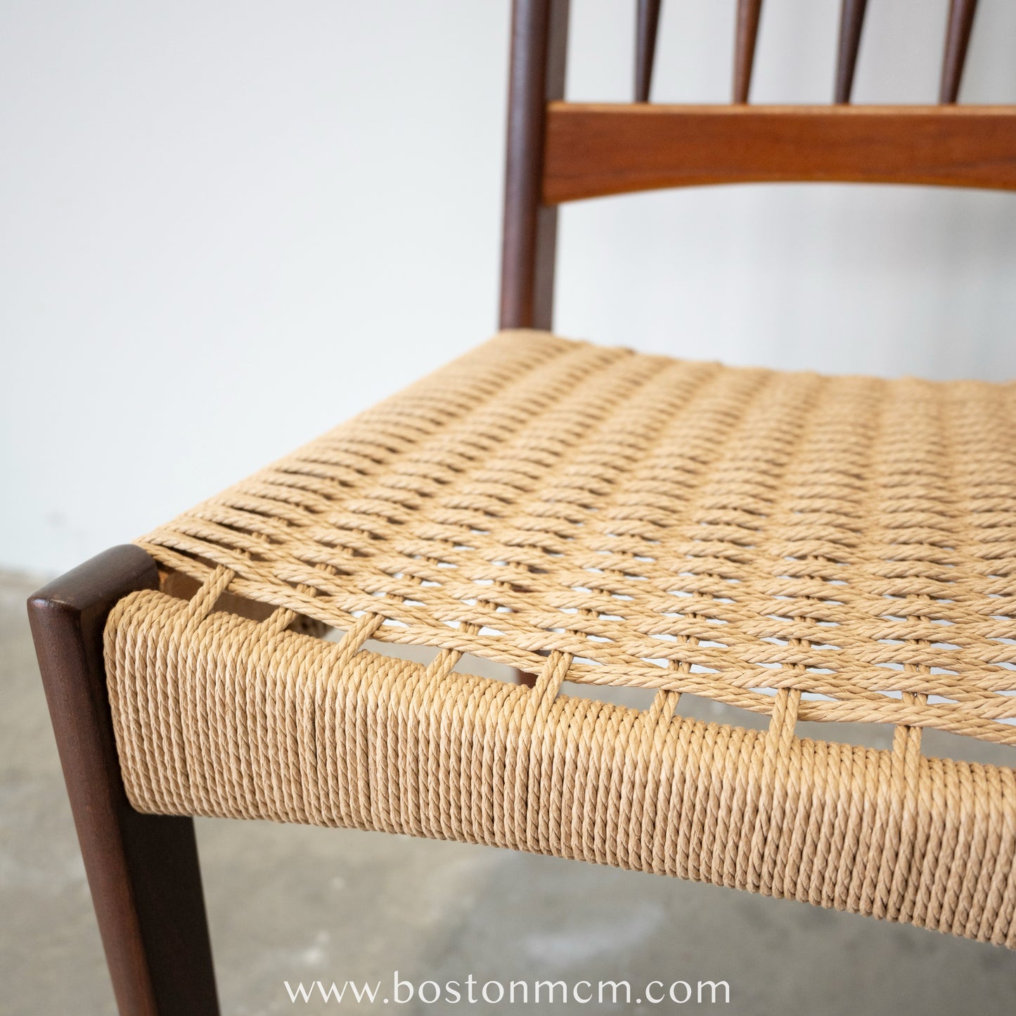 Mogens Kold Set of 4 Danish Teak Dining Chairs with Newly Woven Danish Cord Seats - #A50