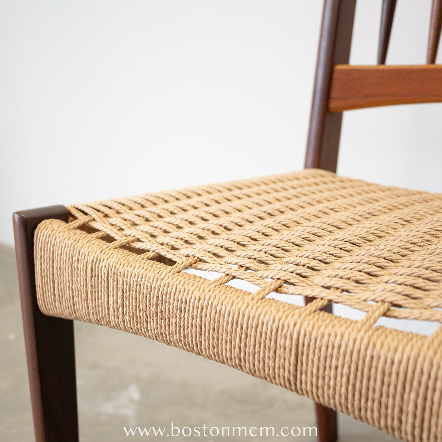 Mogens Kold Set of 4 Danish Teak Dining Chairs with Newly Woven Danish Cord Seats - #A50