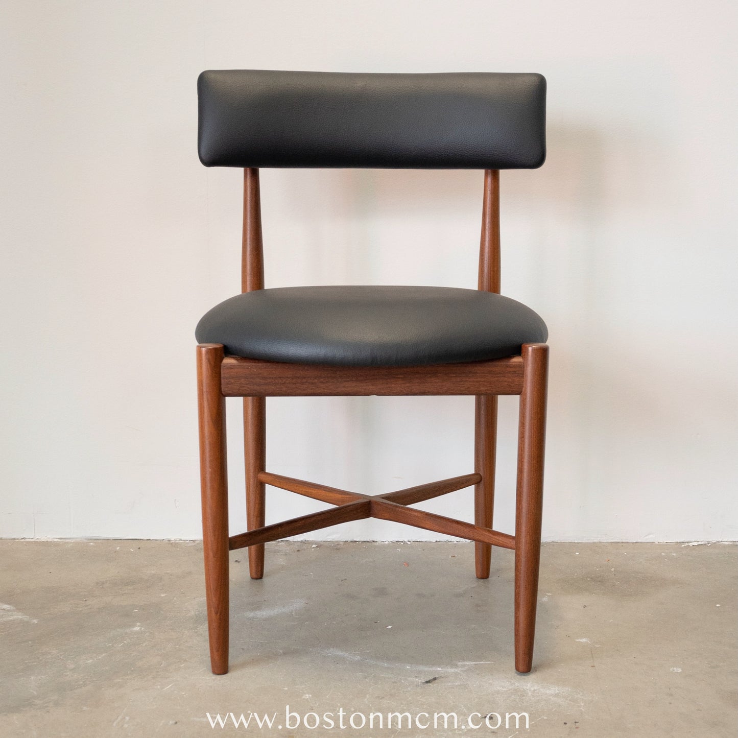 G-Plan "Fresco" Set of 4 Teak Reupholstered Dining Chairs- #A73-1