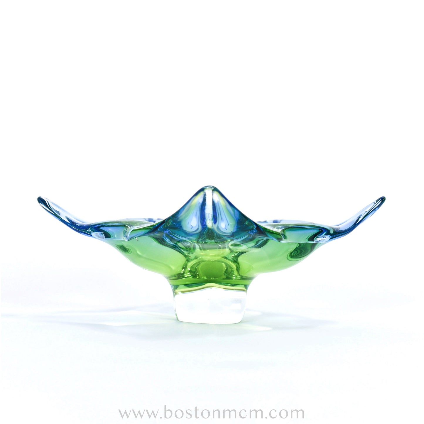 Art Glass Blue-Green Bowl Designed by Josef Hospodka for Chribska Glassworks #30