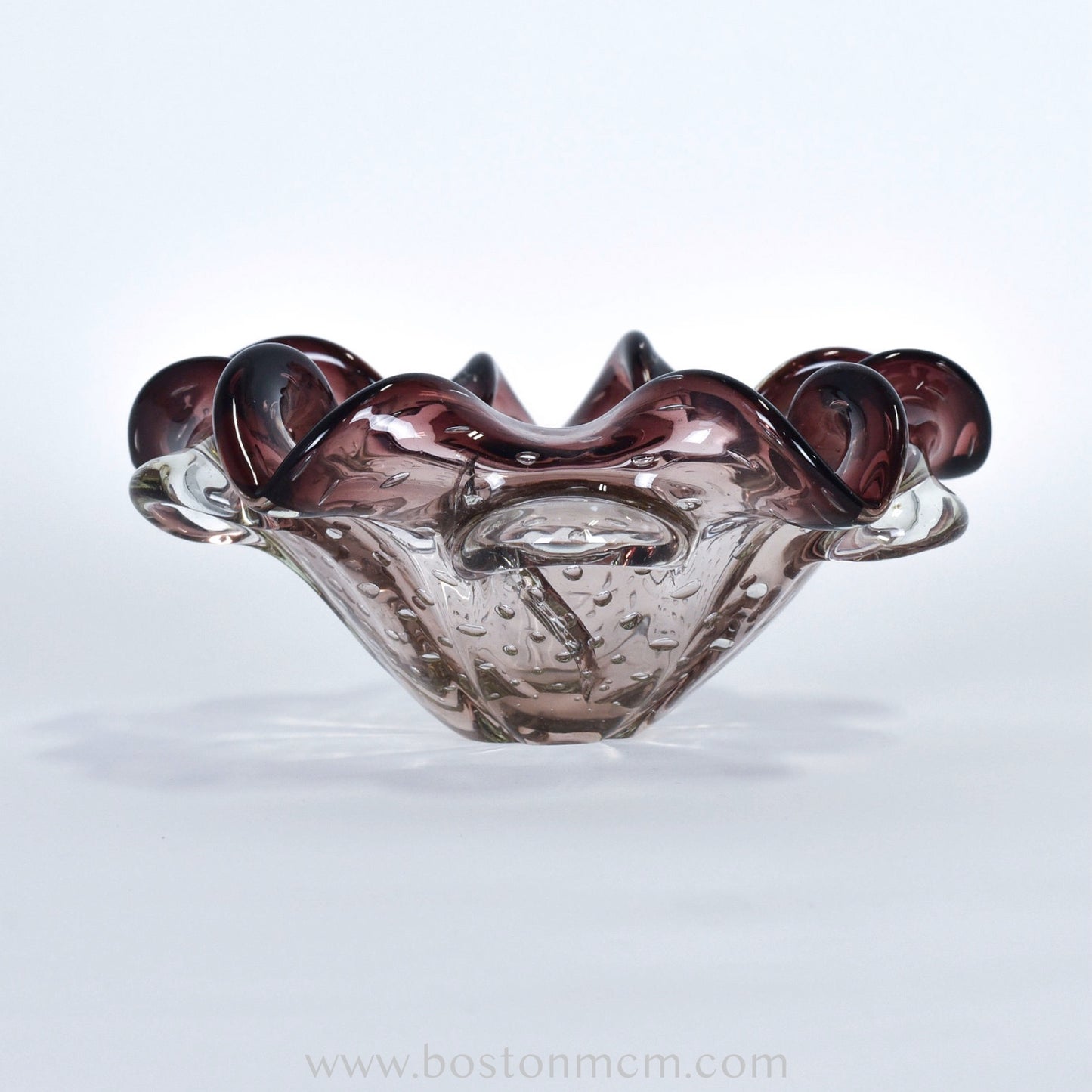 Italian Murano Art Glass Bullicante Bowl