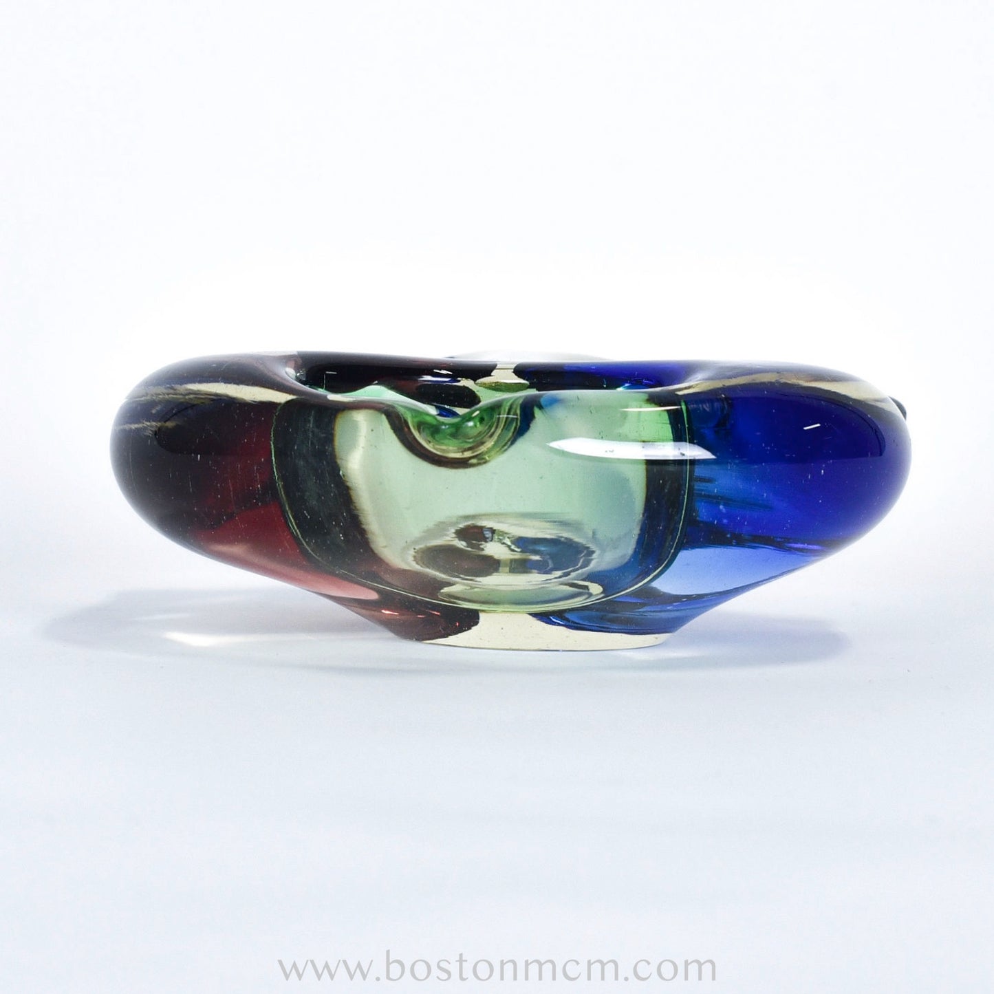 Romanian Art Glass Multicolored Bowl, possibly by Napochim Sticia Romania