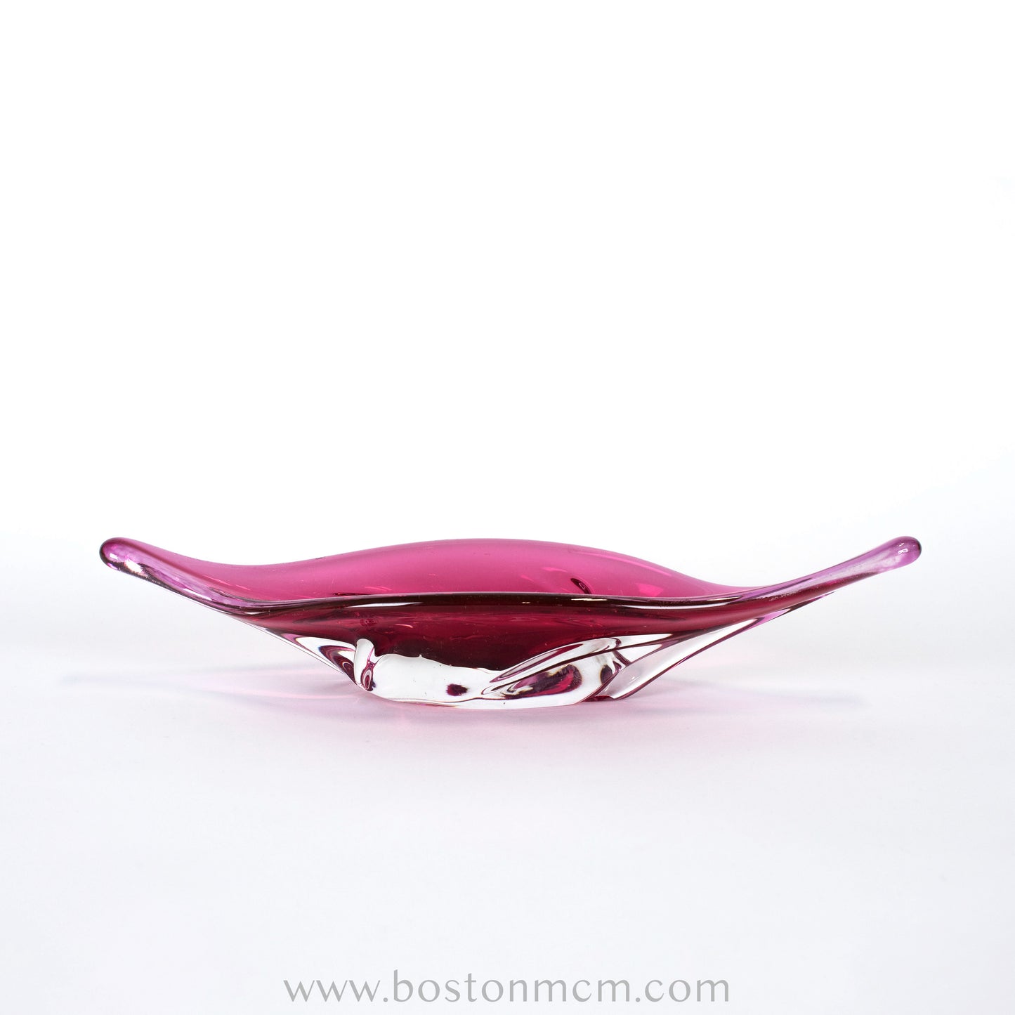Italian Murano Art Glass Pink/ Cranberry Bowl