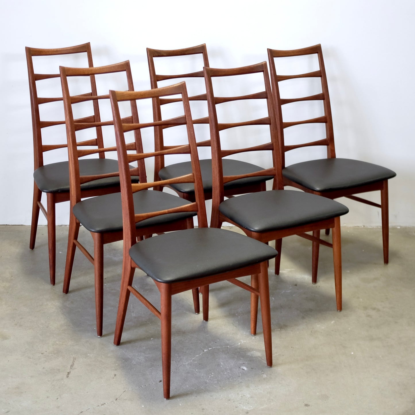 Koefoed Hornslet "Lis" Set of 6 Danish Teak Dining Chairs - #A2258