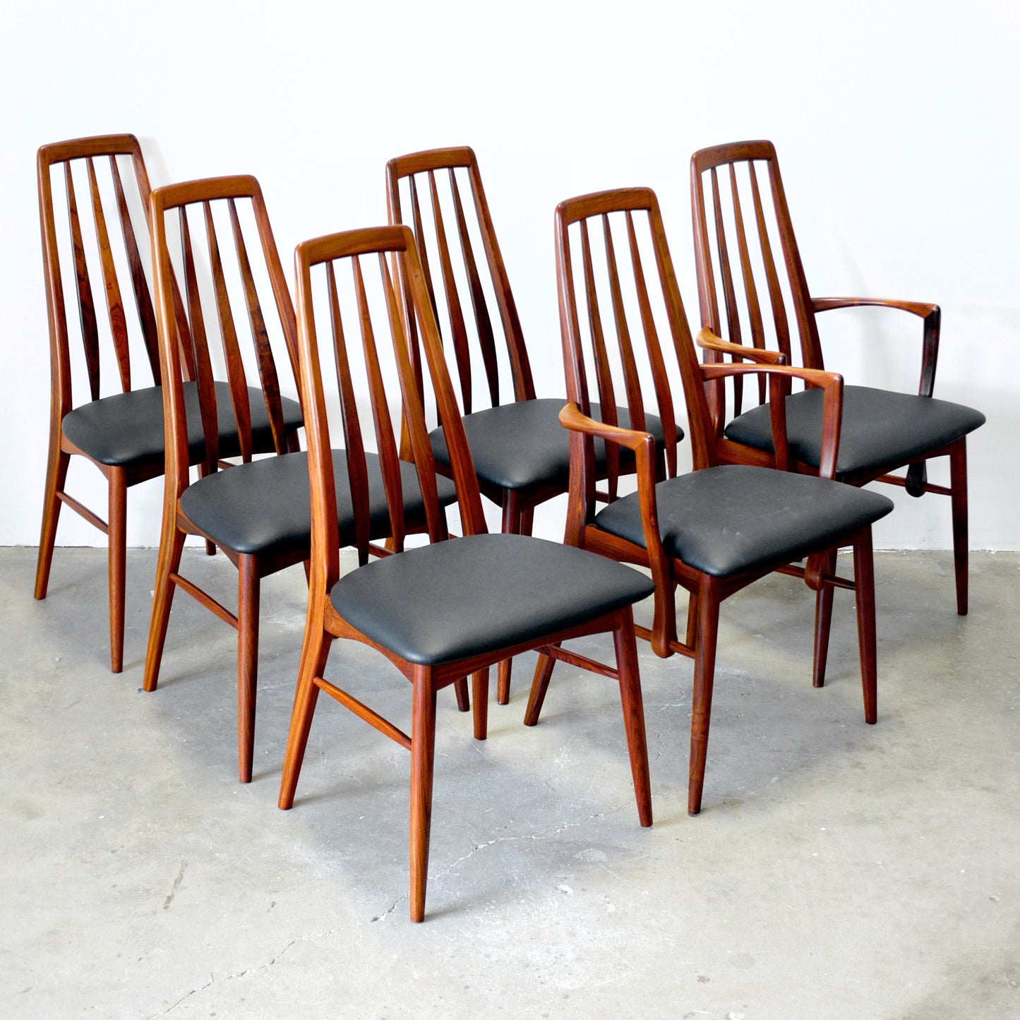 Koefoeds Hornslet "Eva" Teak Dining Chairs - Set of 6 - #A1660