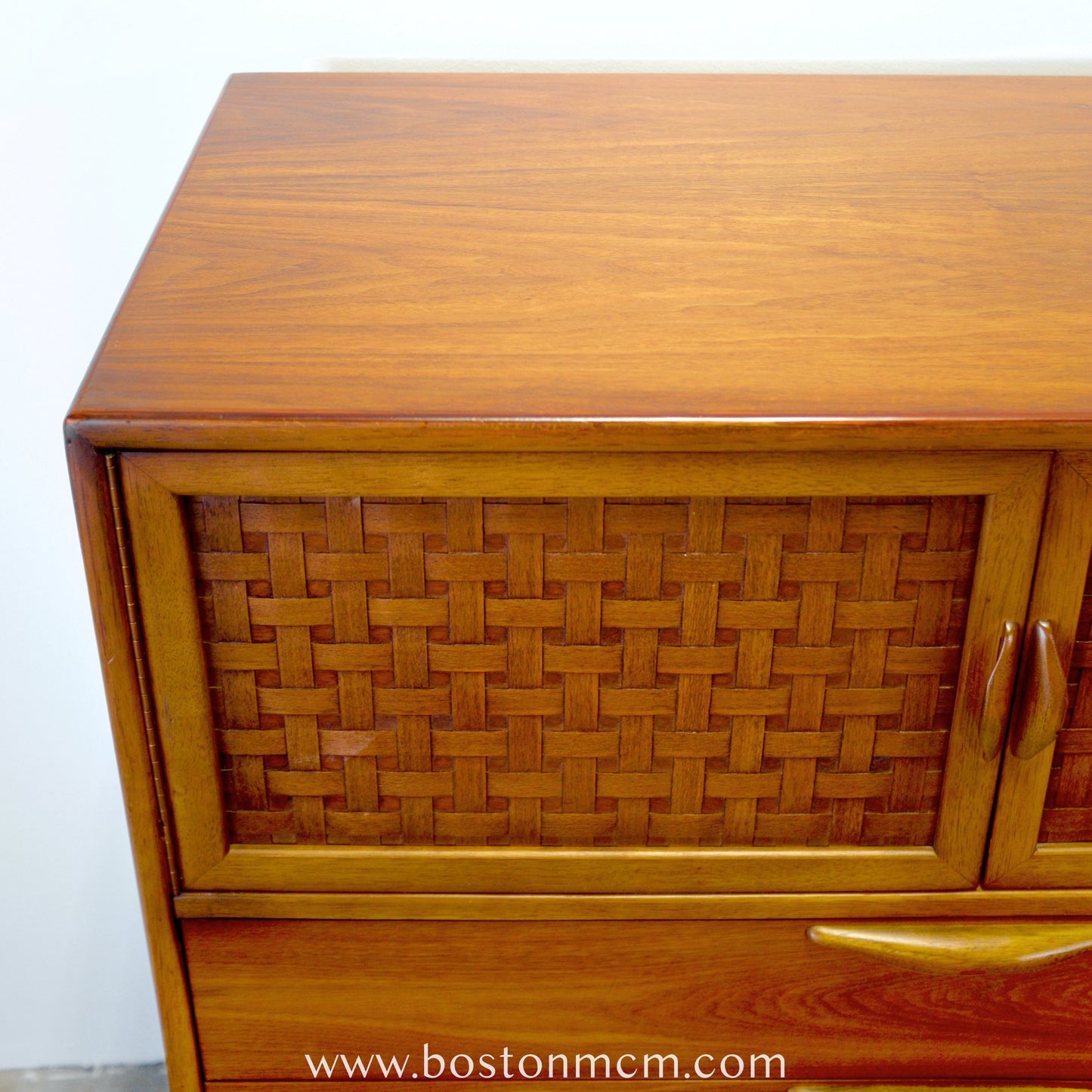Lane "Perception" Walnut Tall Dresser / Chest - #A1672 - Designed by Warren C. Church
