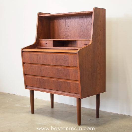 Danish Teak Secretary Desk - #A1543
