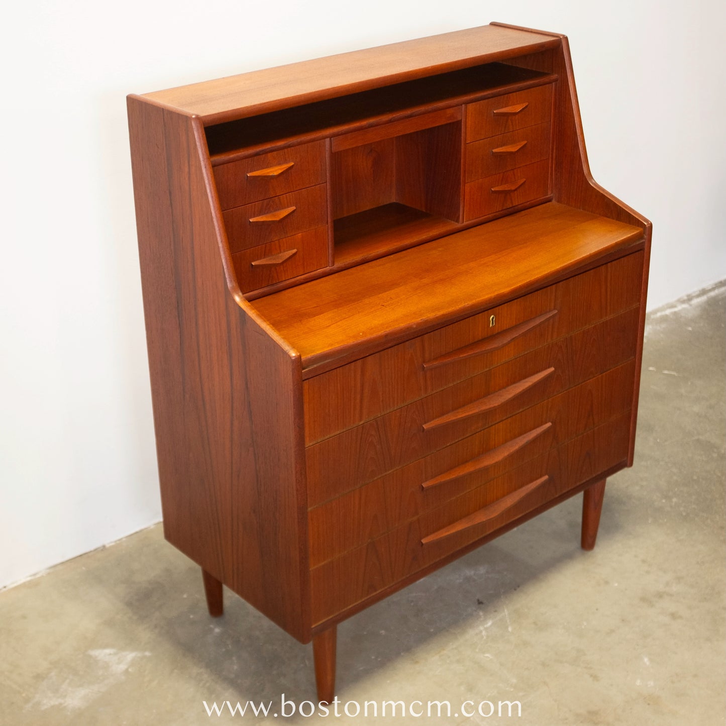 Randers Møbelfabrik Teak Secretary Desk with Hidden Vanity - #A1513