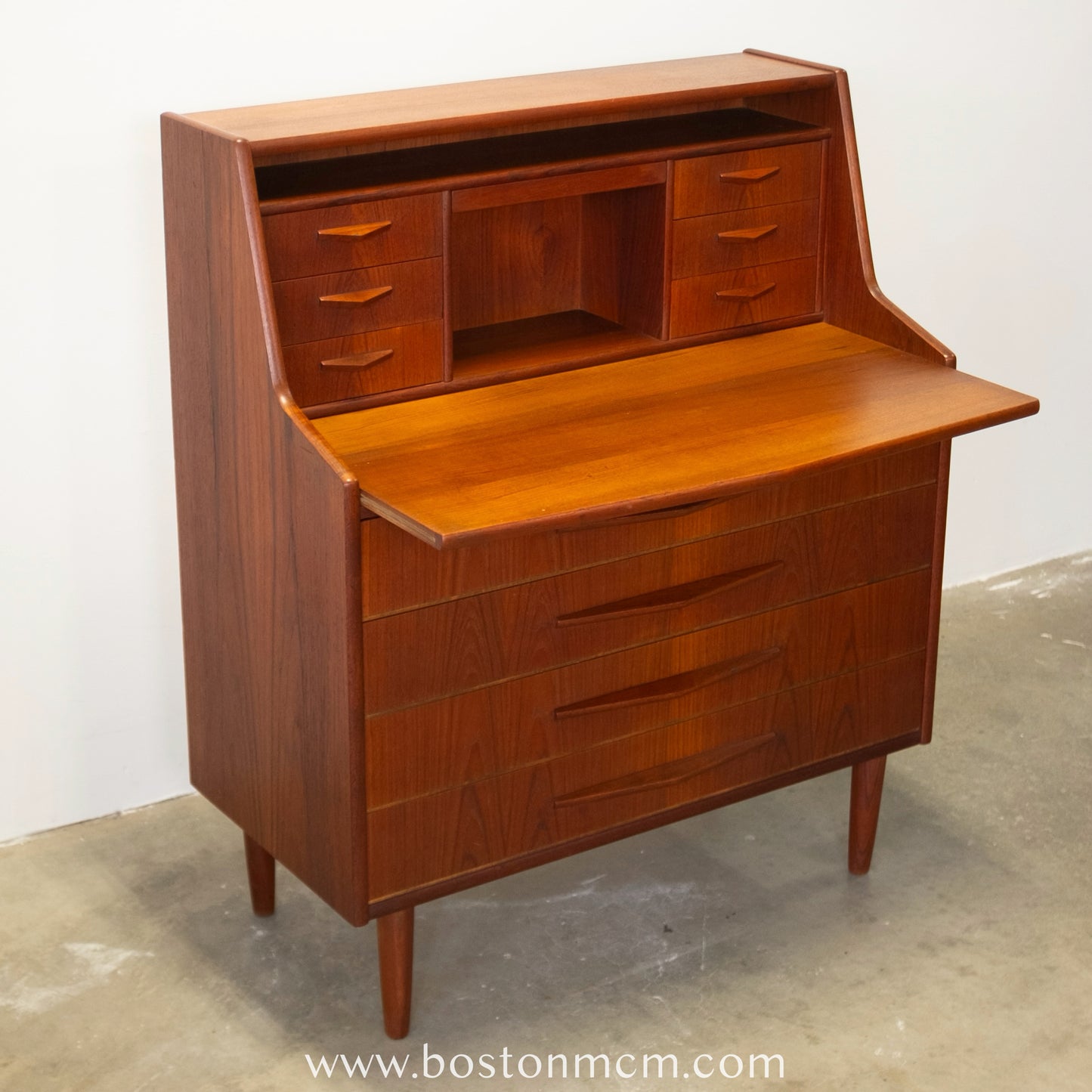 Randers Møbelfabrik Teak Secretary Desk with Hidden Vanity - #A1513