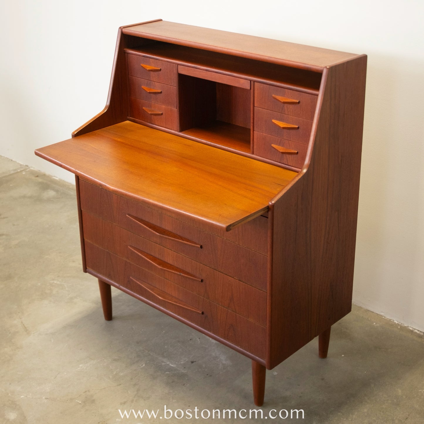 Randers Møbelfabrik Teak Secretary Desk with Hidden Vanity - #A1513