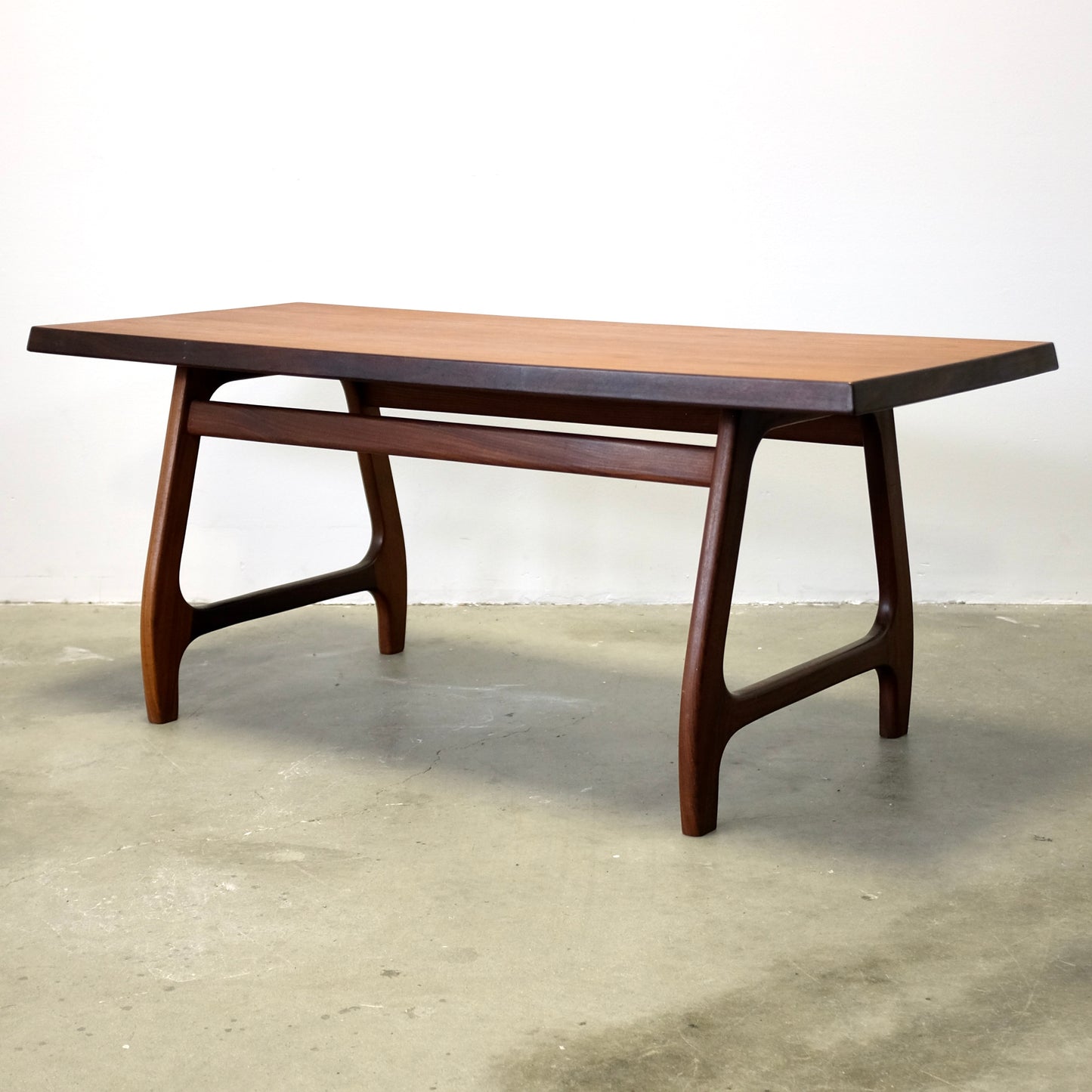 Danish Teak Coffee Table with Curved Legs - #A1537