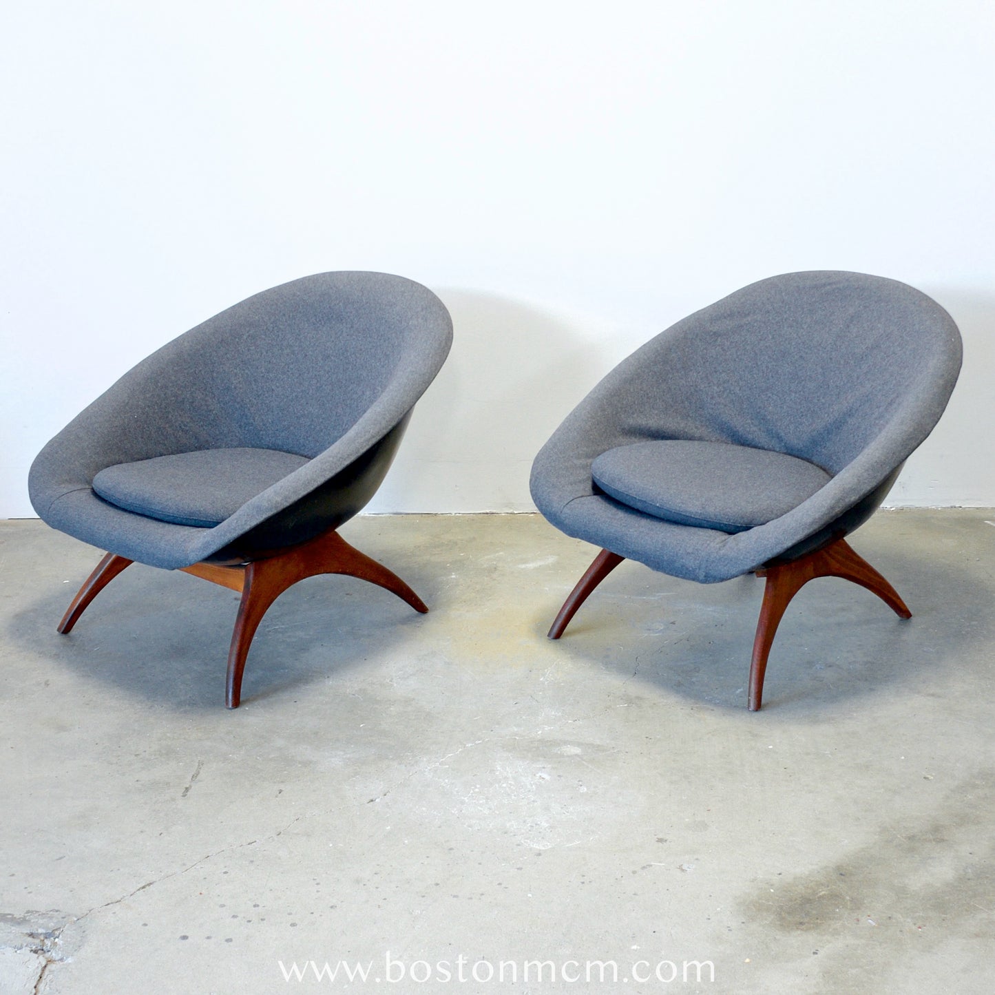 "Angelina" Sofa and Pair of Lounge Chairs by Lurashell - #A1522 - Designed by Walter S. Chereny