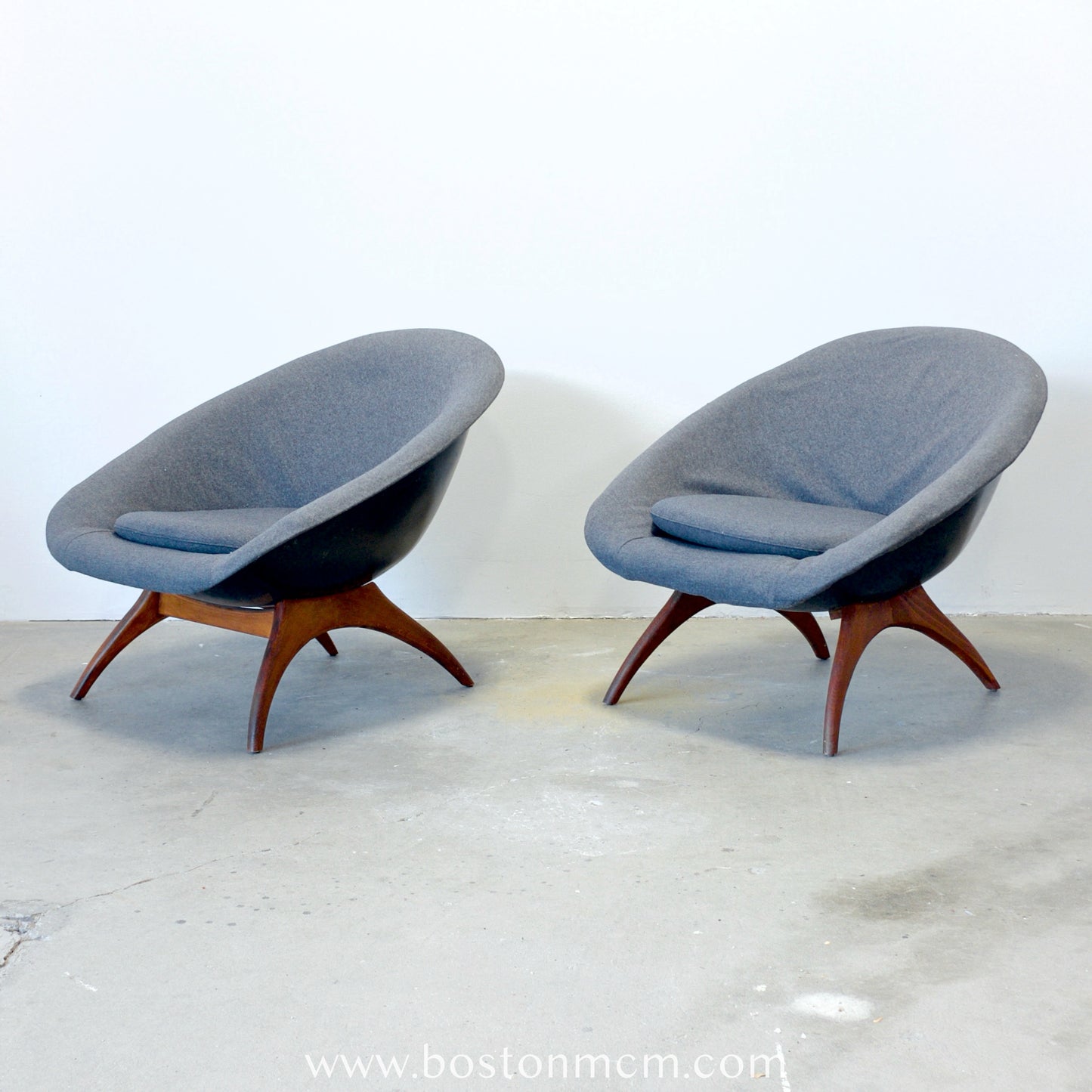 "Angelina" Sofa and Pair of Lounge Chairs by Lurashell - #A1522 - Designed by Walter S. Chereny