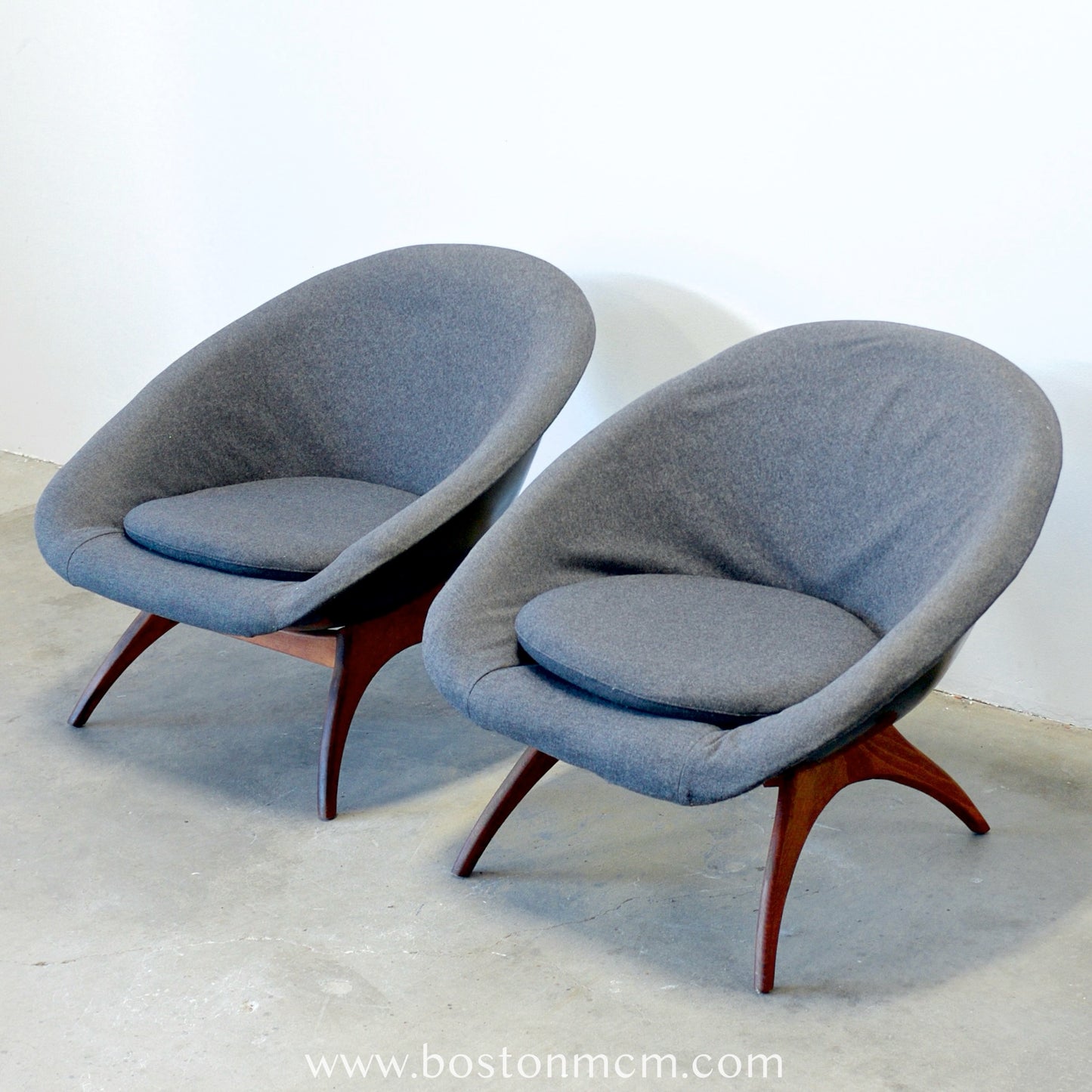 "Angelina" Sofa and Pair of Lounge Chairs by Lurashell - #A1522 - Designed by Walter S. Chereny