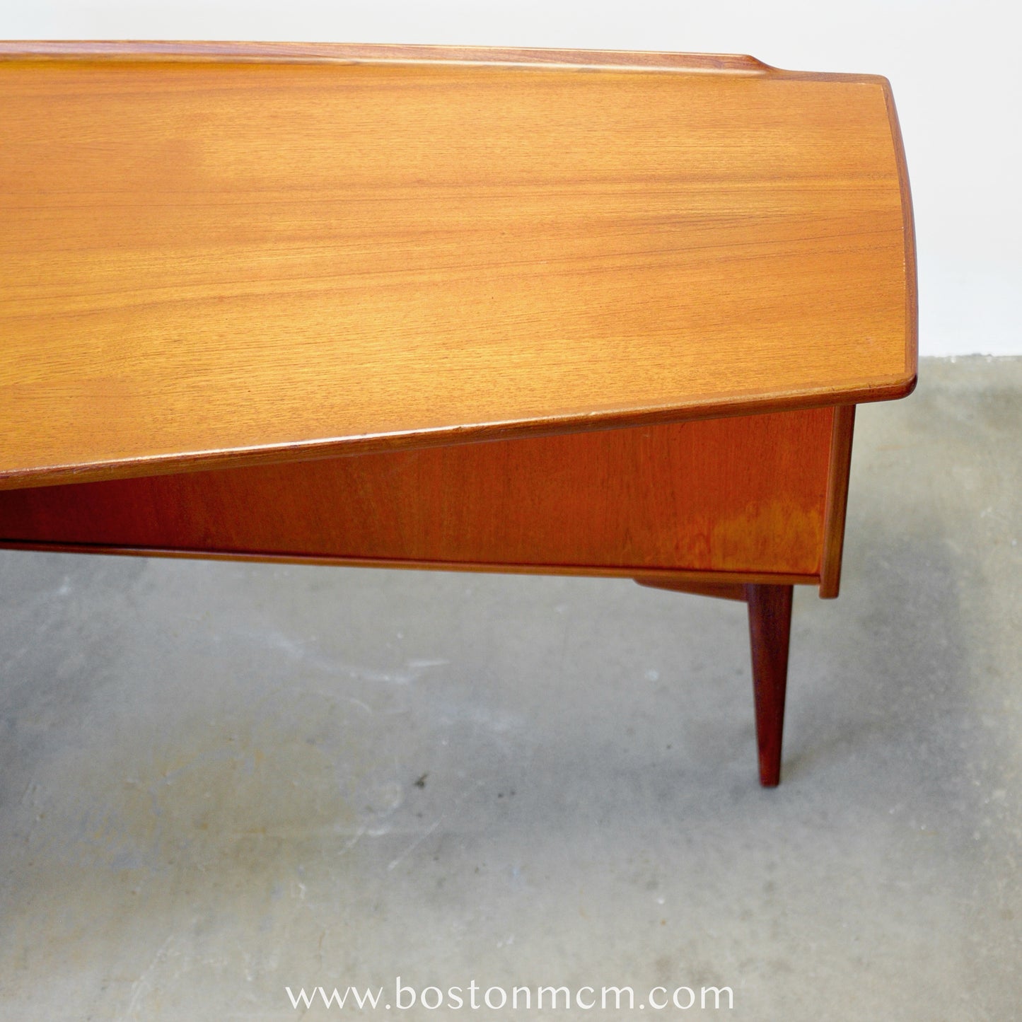 Lelångs Möbelfabrik Swedish Teak Boomerang Desk - #A1518- Designed by Goren Strand