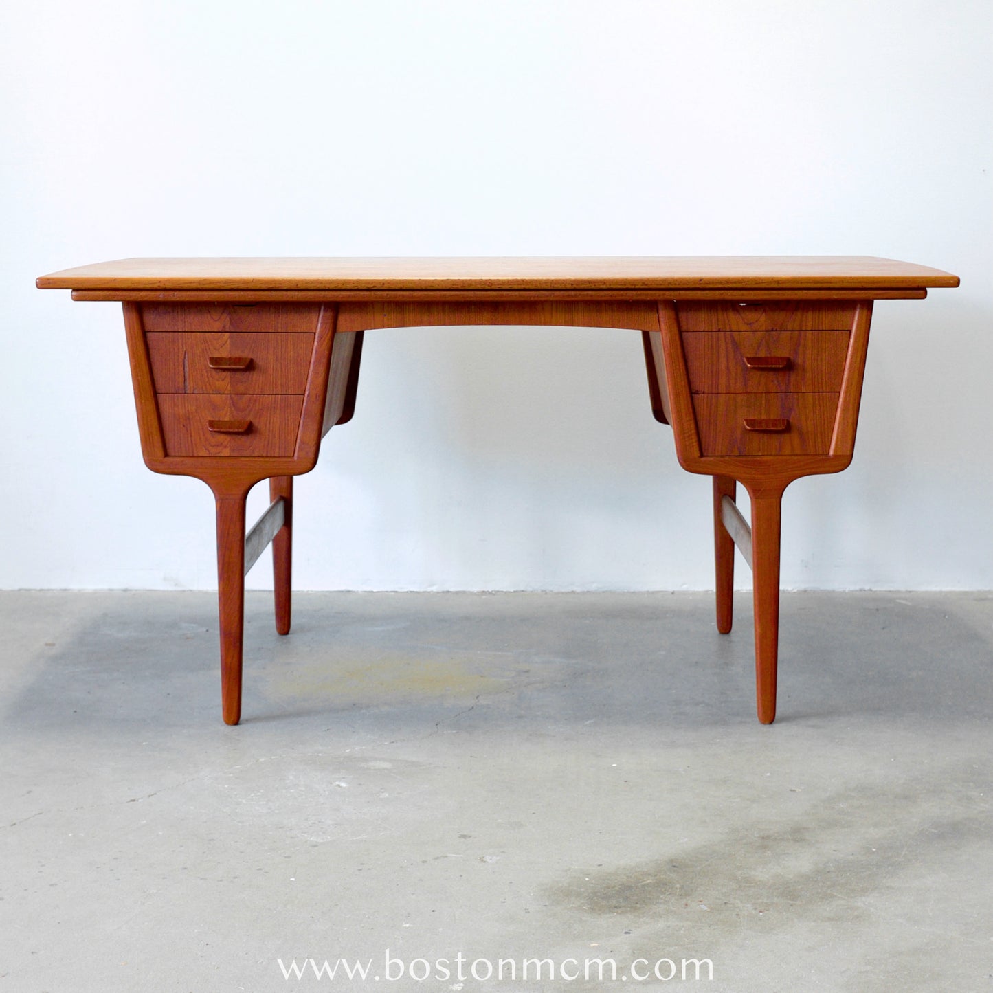Munch Møbler Teak Desk with Draw Leaves - #A1506 - Designed by Carl Aage Skov