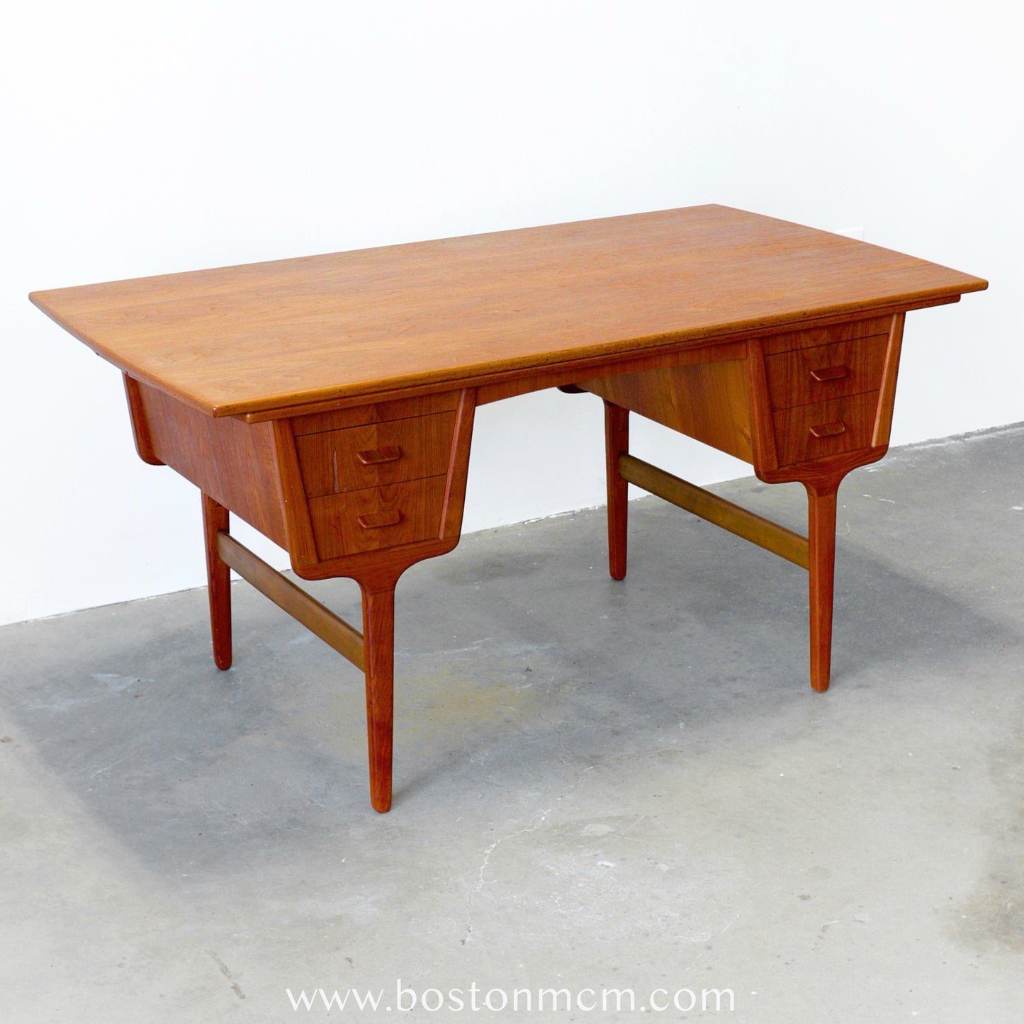 Munch Møbler Teak Desk with Draw Leaves - #A1506 - Designed by Carl Aage Skov