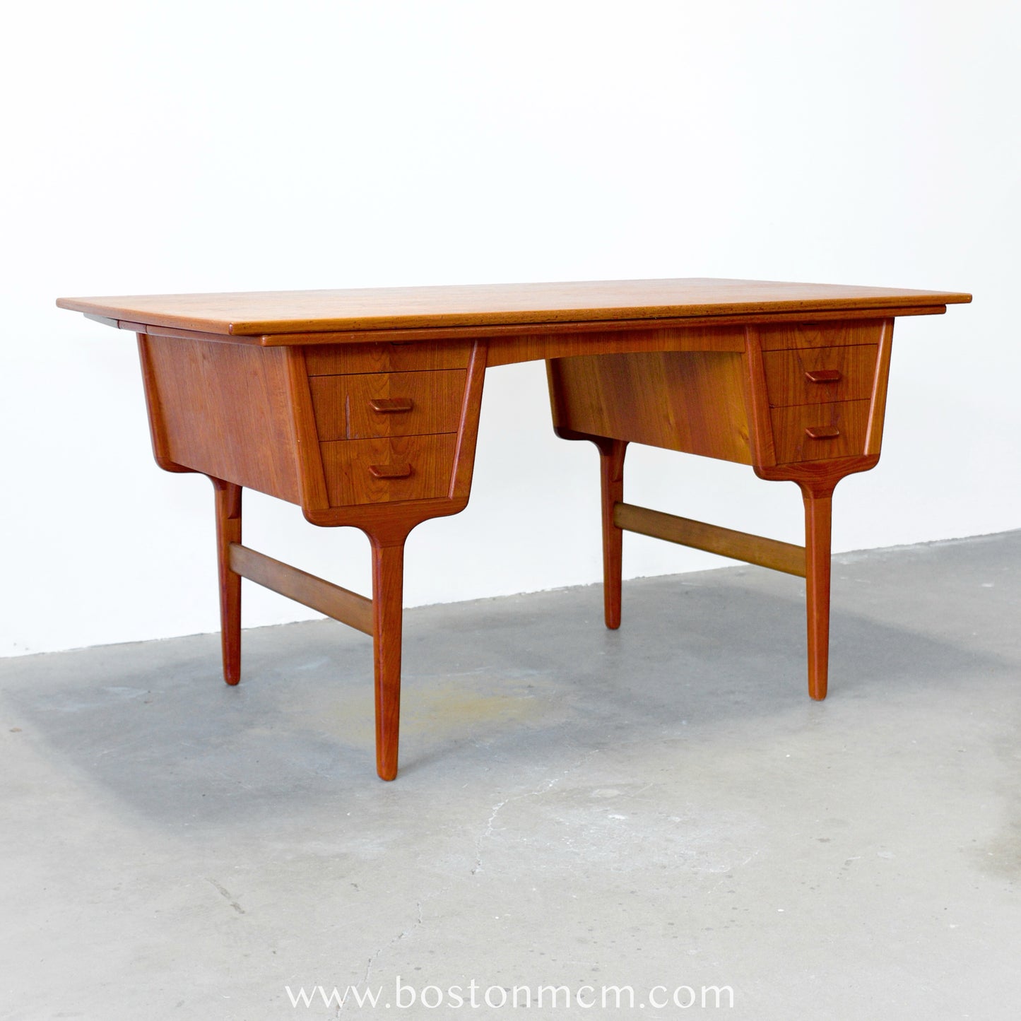 Munch Møbler Teak Desk with Draw Leaves - #A1506 - Designed by Carl Aage Skov