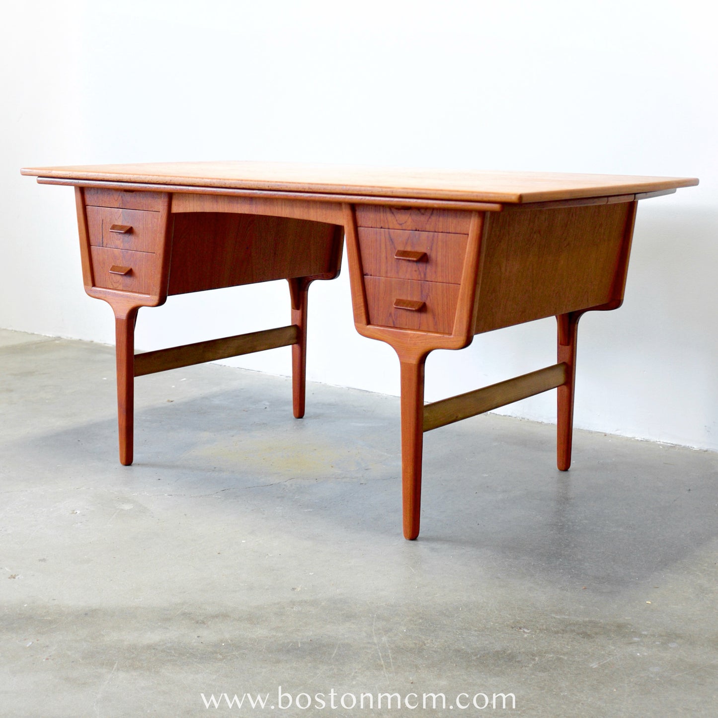Munch Møbler Teak Desk with Draw Leaves - #A1506 - Designed by Carl Aage Skov