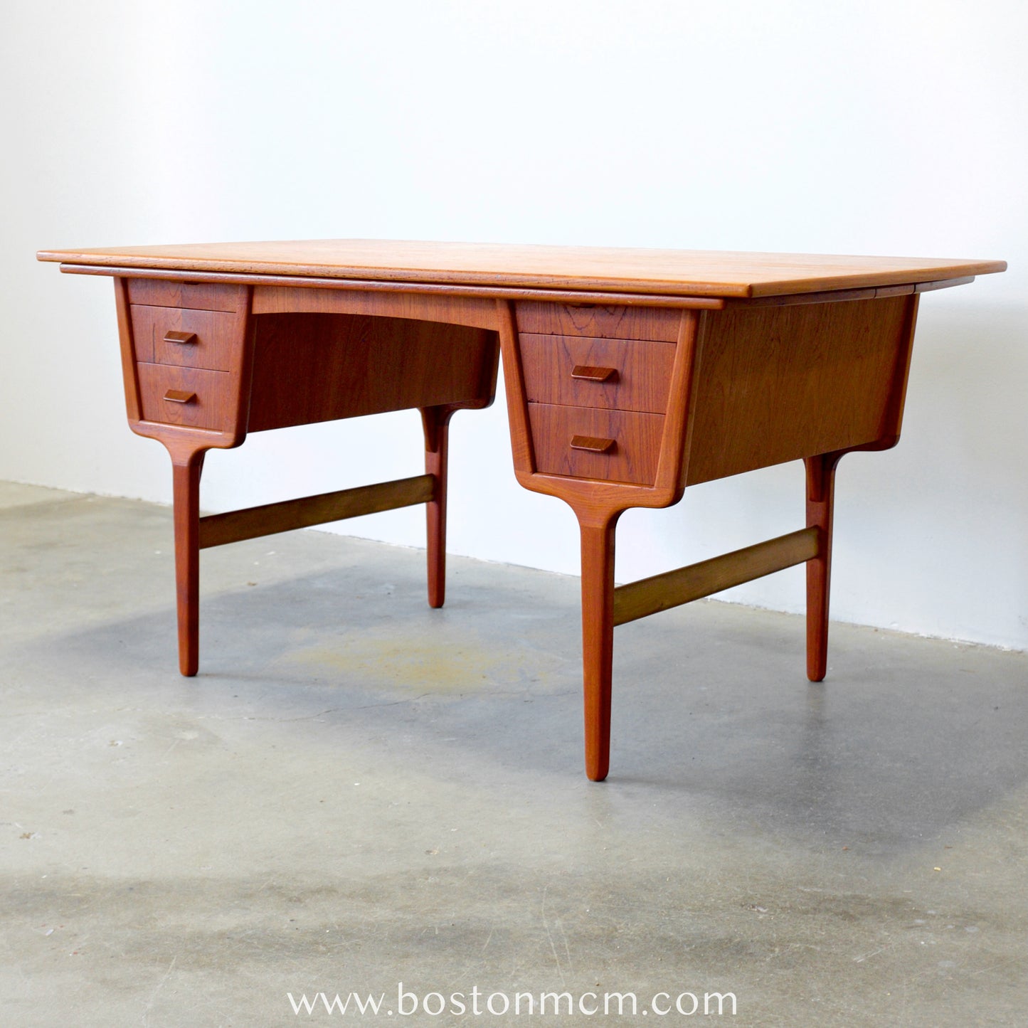Munch Møbler Teak Desk with Draw Leaves - #A1506 - Designed by Carl Aage Skov
