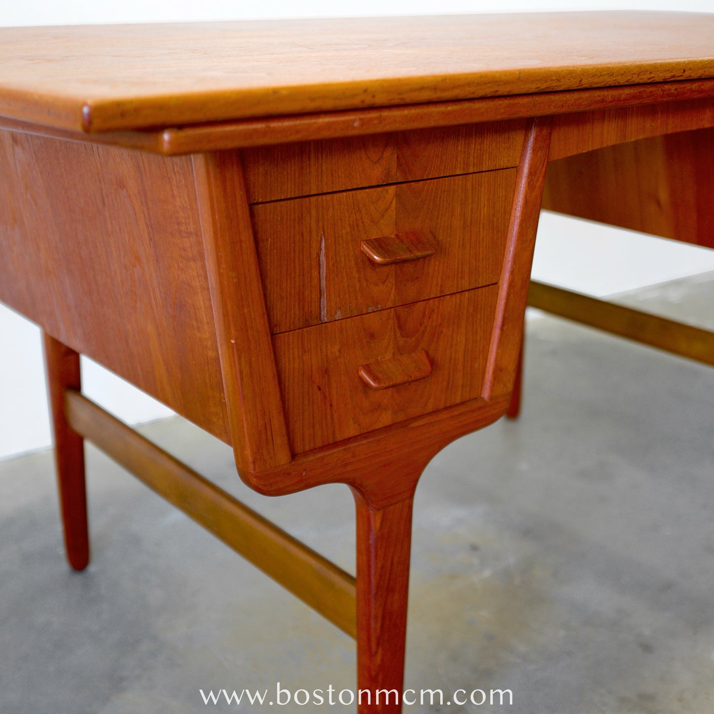 Munch Møbler Teak Desk with Draw Leaves - #A1506 - Designed by Carl Aage Skov