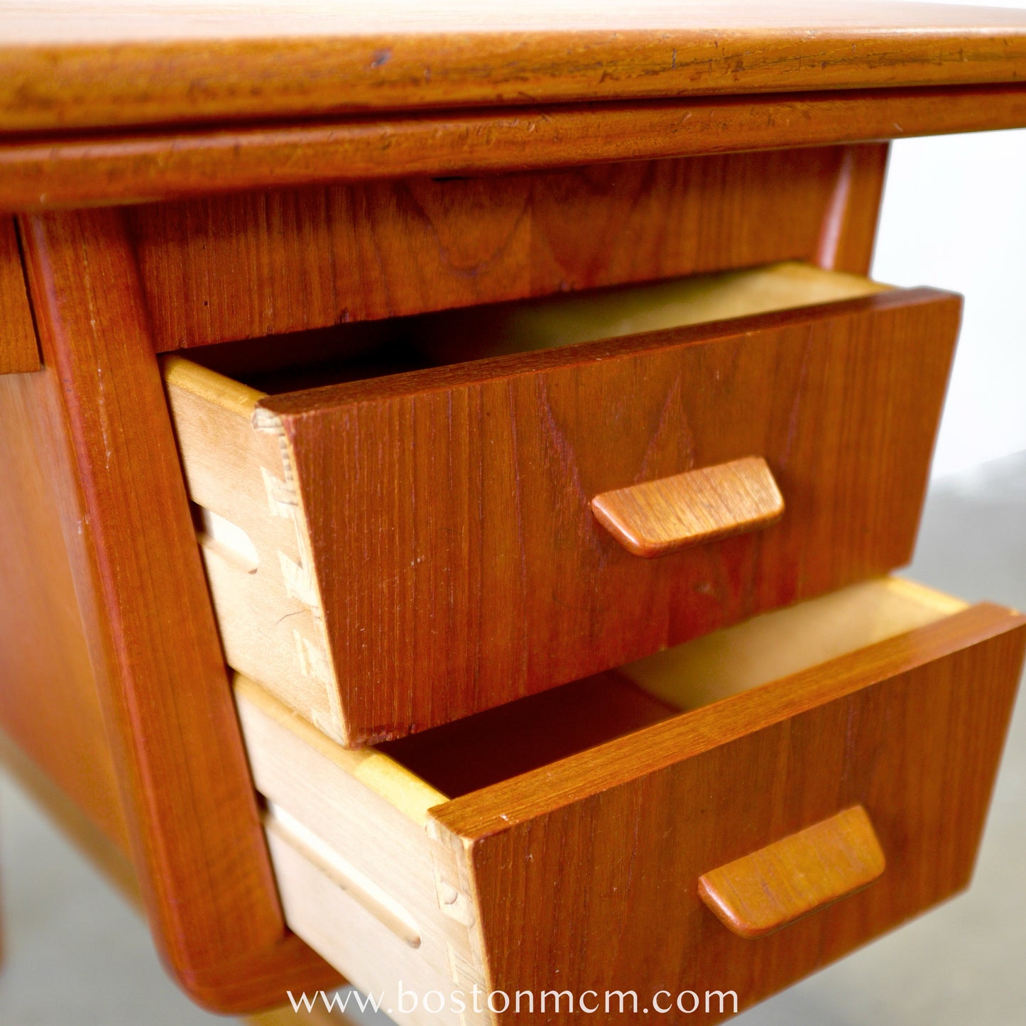 Munch Møbler Teak Desk with Draw Leaves - #A1506 - Designed by Carl Aage Skov