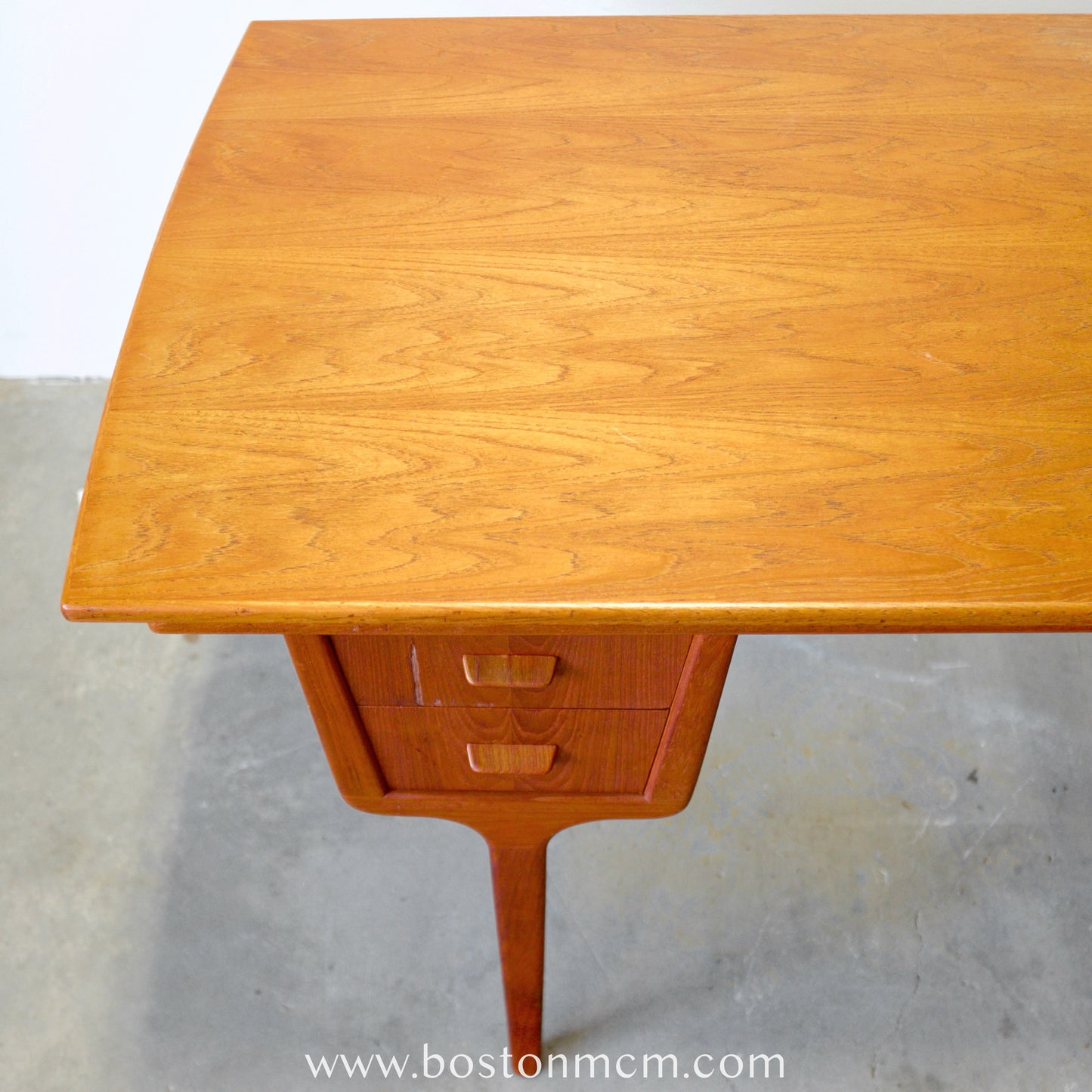 Munch Møbler Teak Desk with Draw Leaves - #A1506 - Designed by Carl Aage Skov