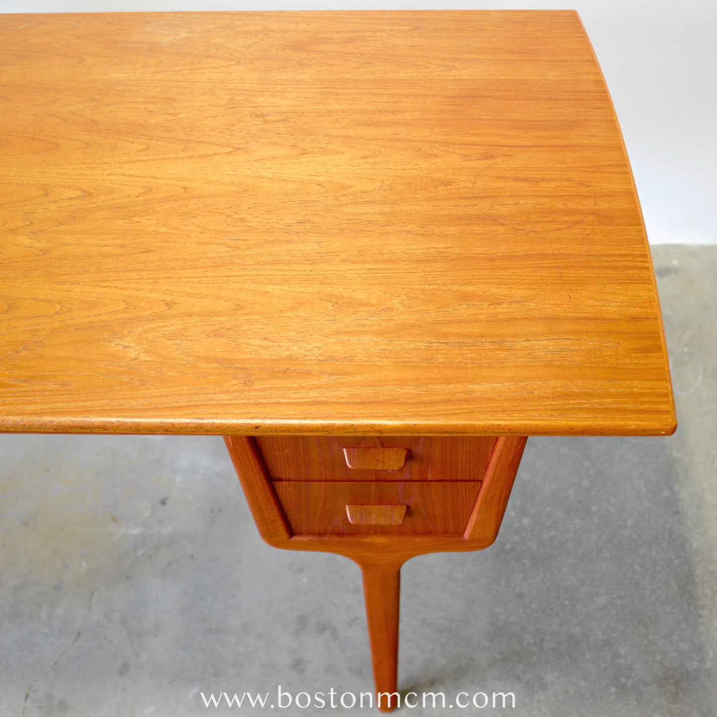 Munch Møbler Teak Desk with Draw Leaves - #A1506 - Designed by Carl Aage Skov