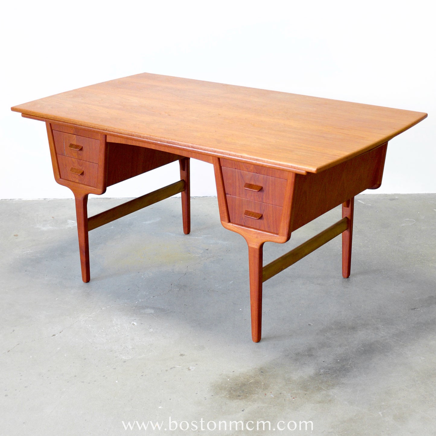 Munch Møbler Teak Desk with Draw Leaves - #A1506 - Designed by Carl Aage Skov