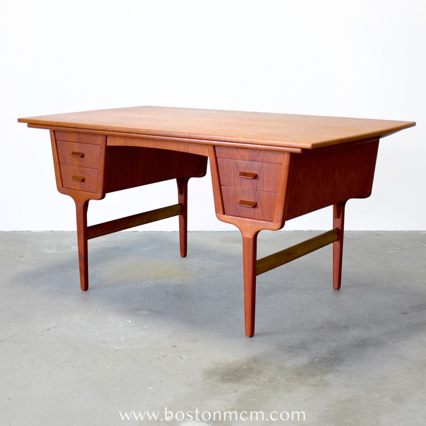 Munch Møbler Teak Desk with Draw Leaves - #A1506 - Designed by Carl Aage Skov