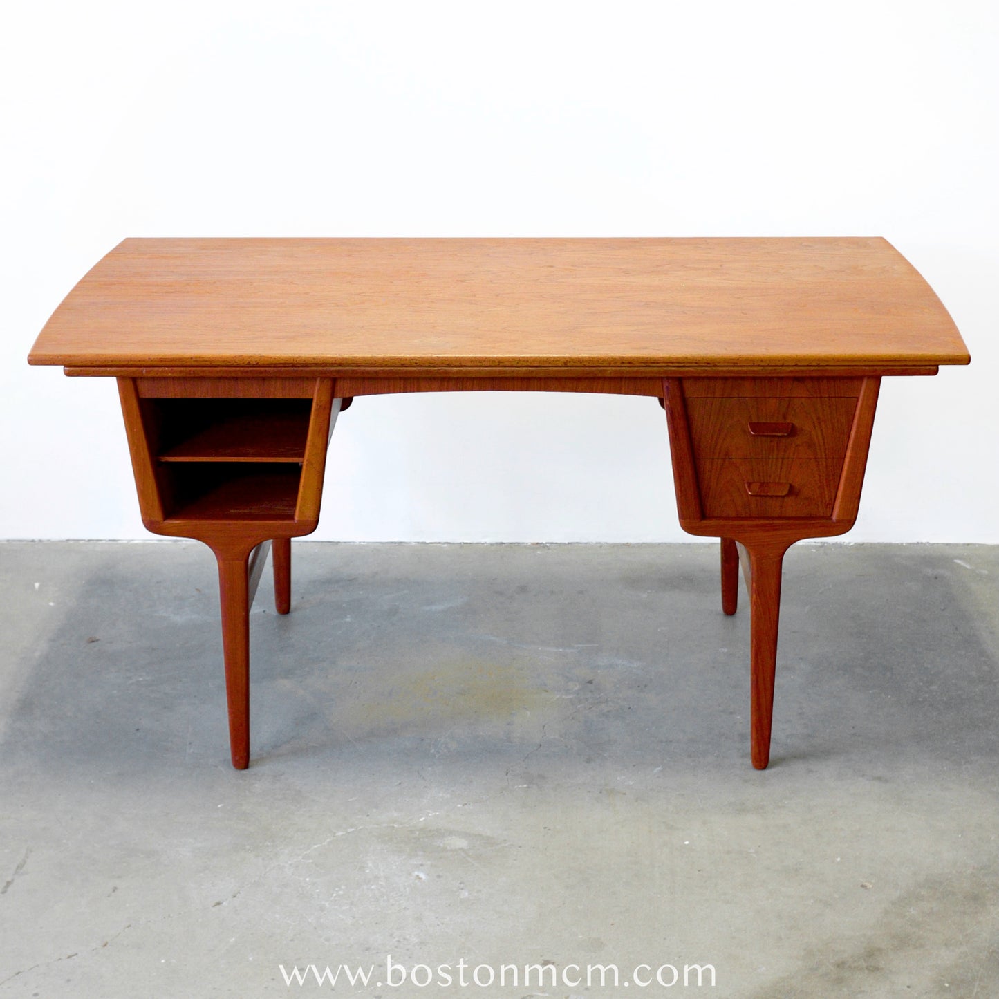Munch Møbler Teak Desk with Draw Leaves - #A1506 - Designed by Carl Aage Skov