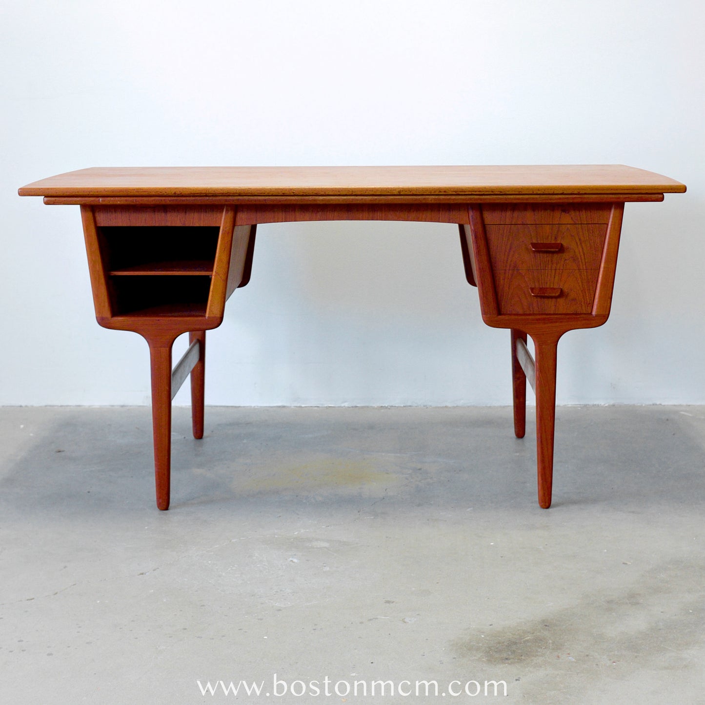 Munch Møbler Teak Desk with Draw Leaves - #A1506 - Designed by Carl Aage Skov