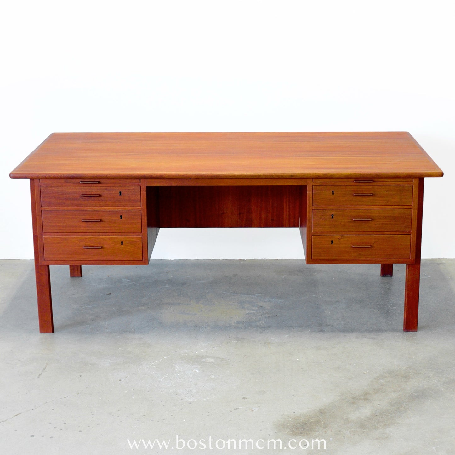 Danish Mahogany Executive Desk - #A1655