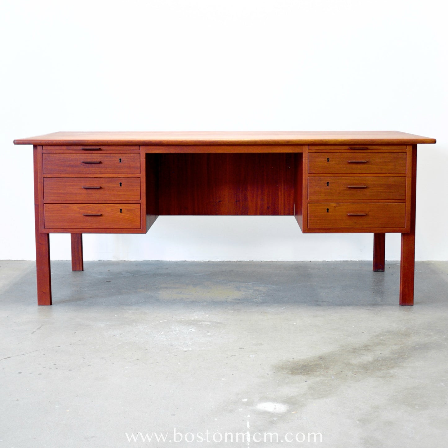 Danish Mahogany Executive Desk - #A1655