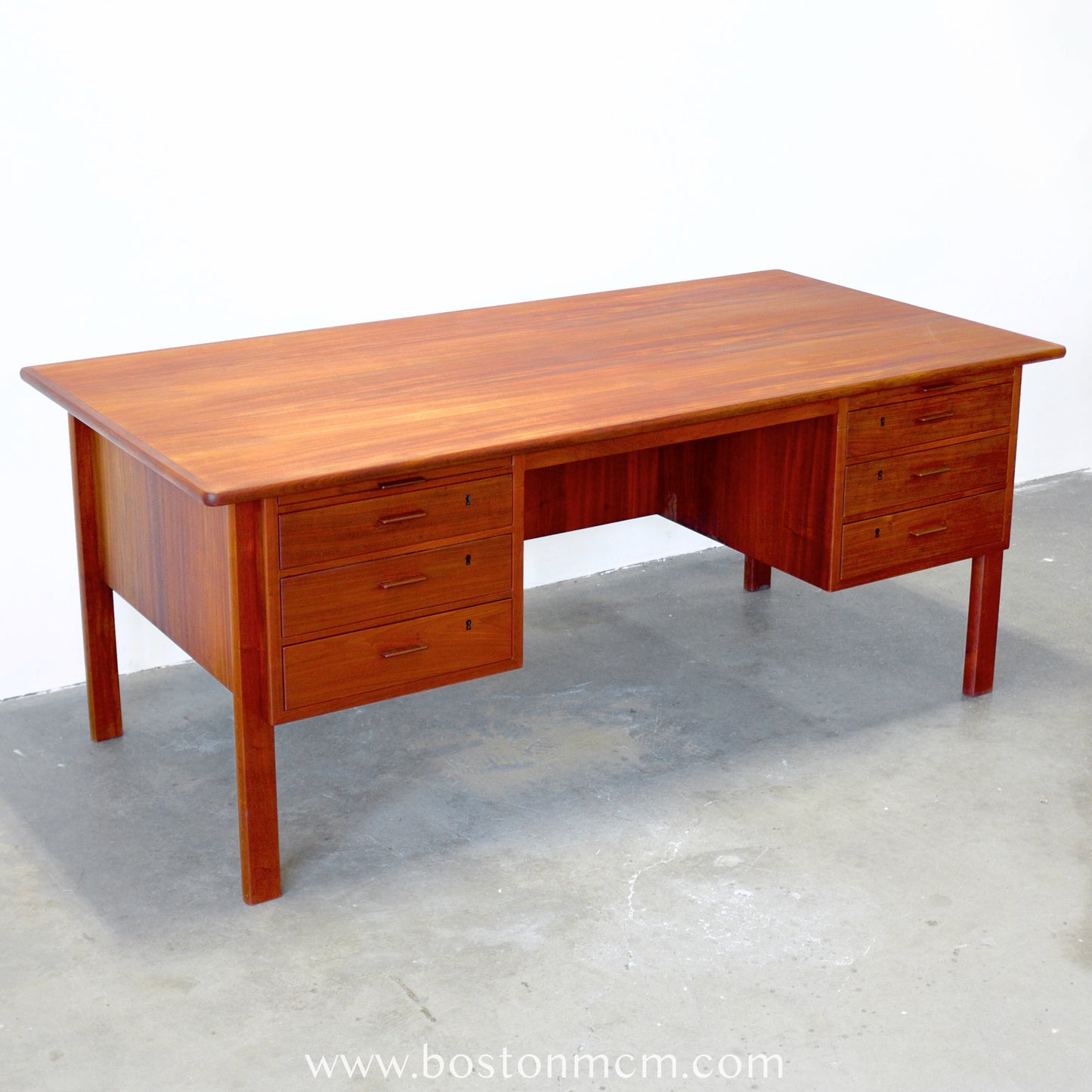 Danish Mahogany Executive Desk - #A1655