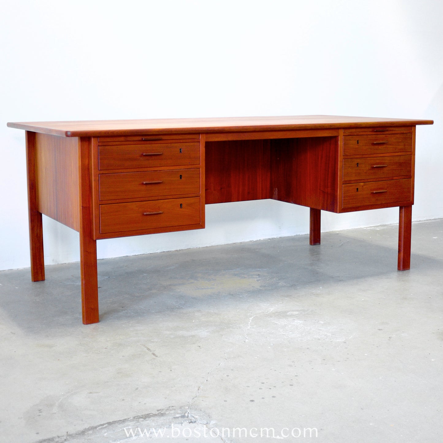 Danish Mahogany Executive Desk - #A1655