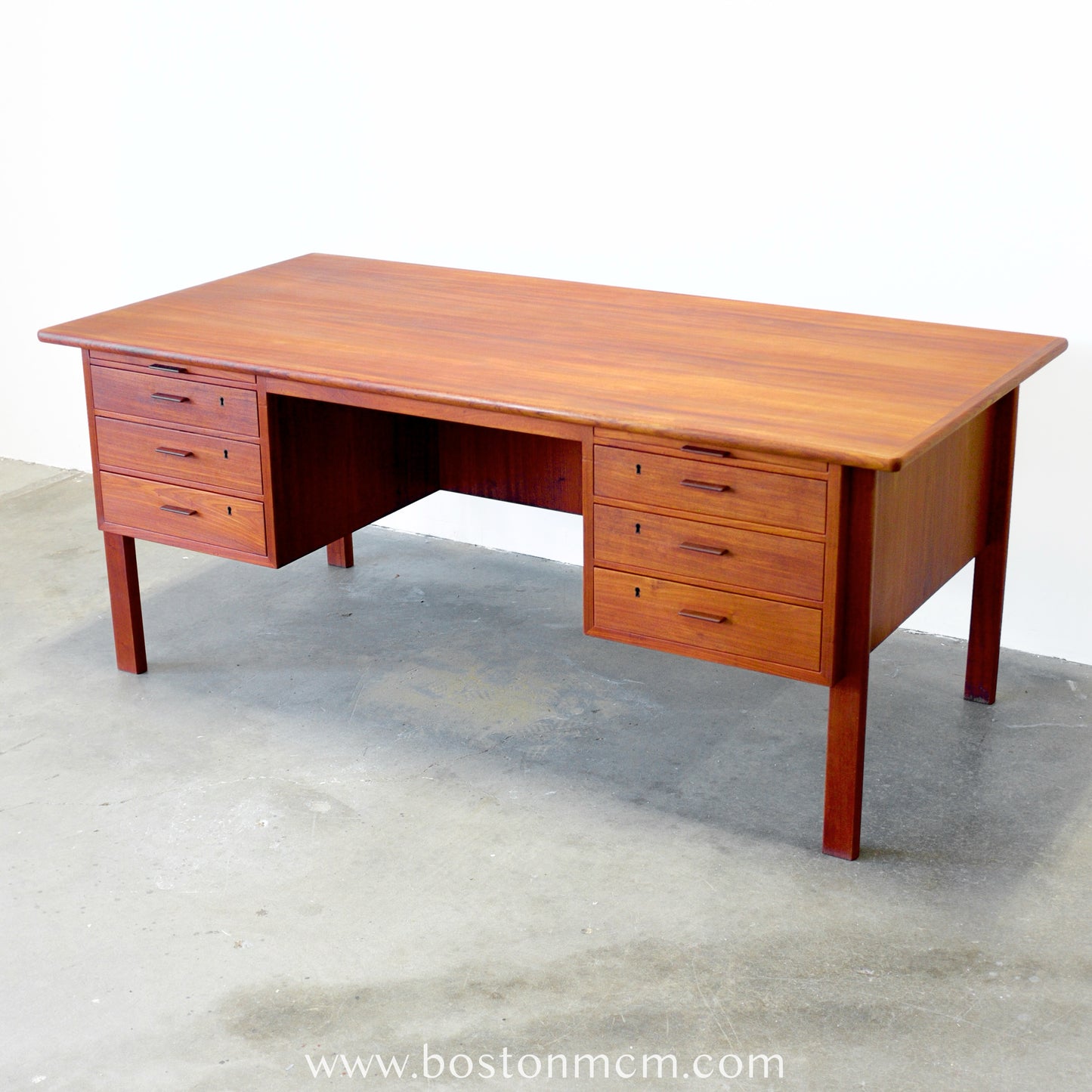 Danish Mahogany Executive Desk - #A1655