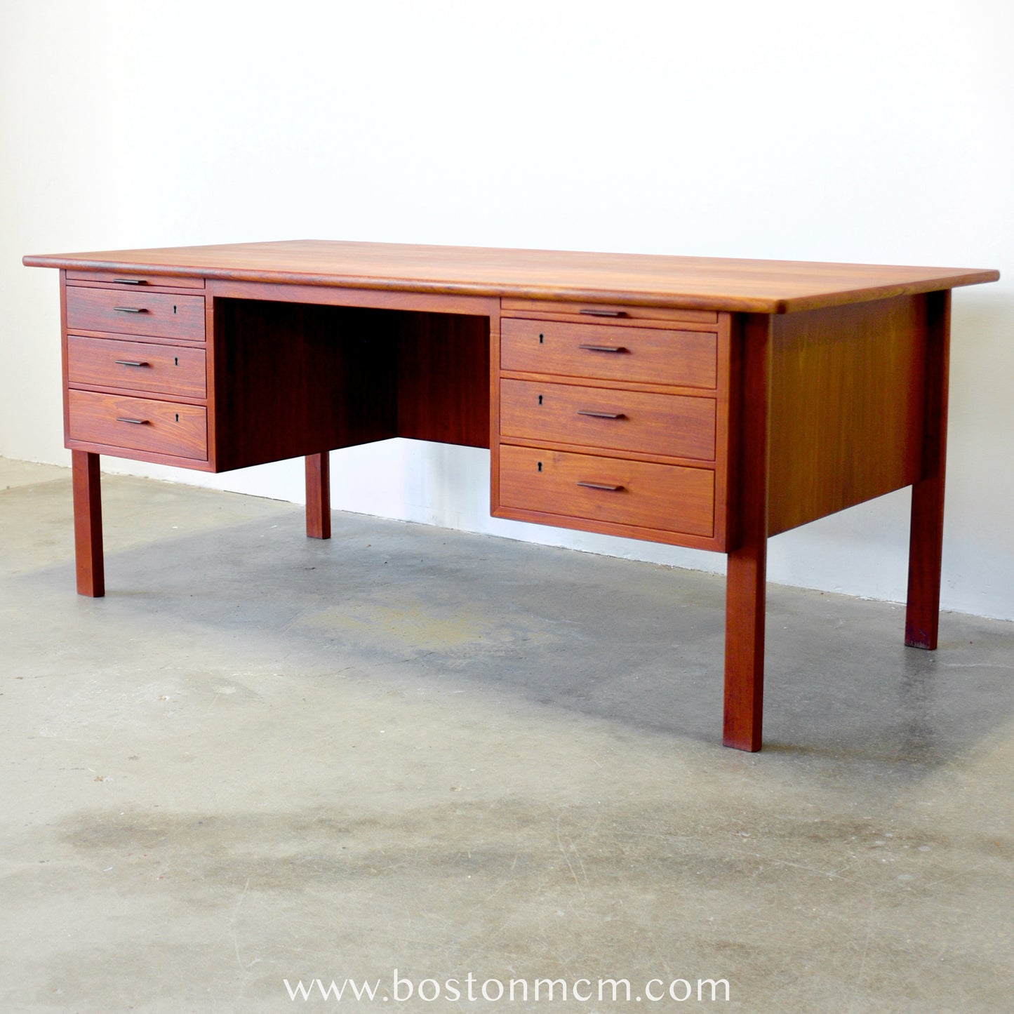 Danish Mahogany Executive Desk - #A1655