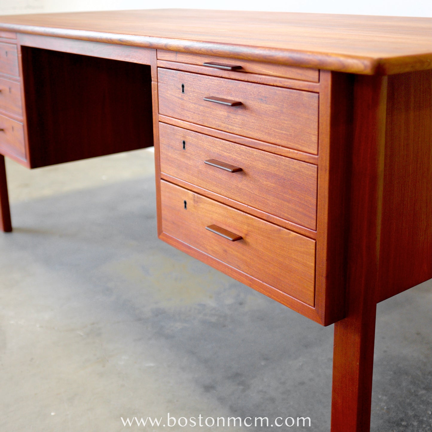 Danish Mahogany Executive Desk - #A1655