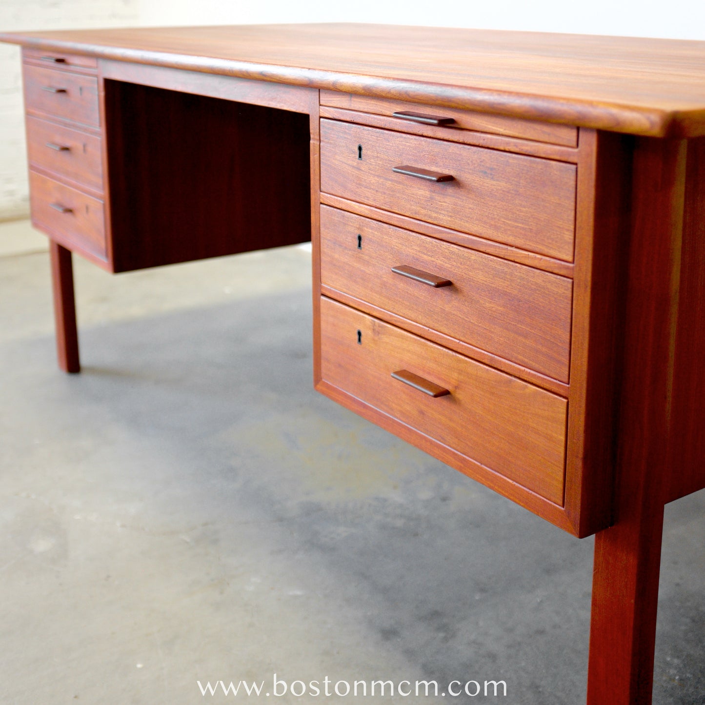 Danish Mahogany Executive Desk - #A1655