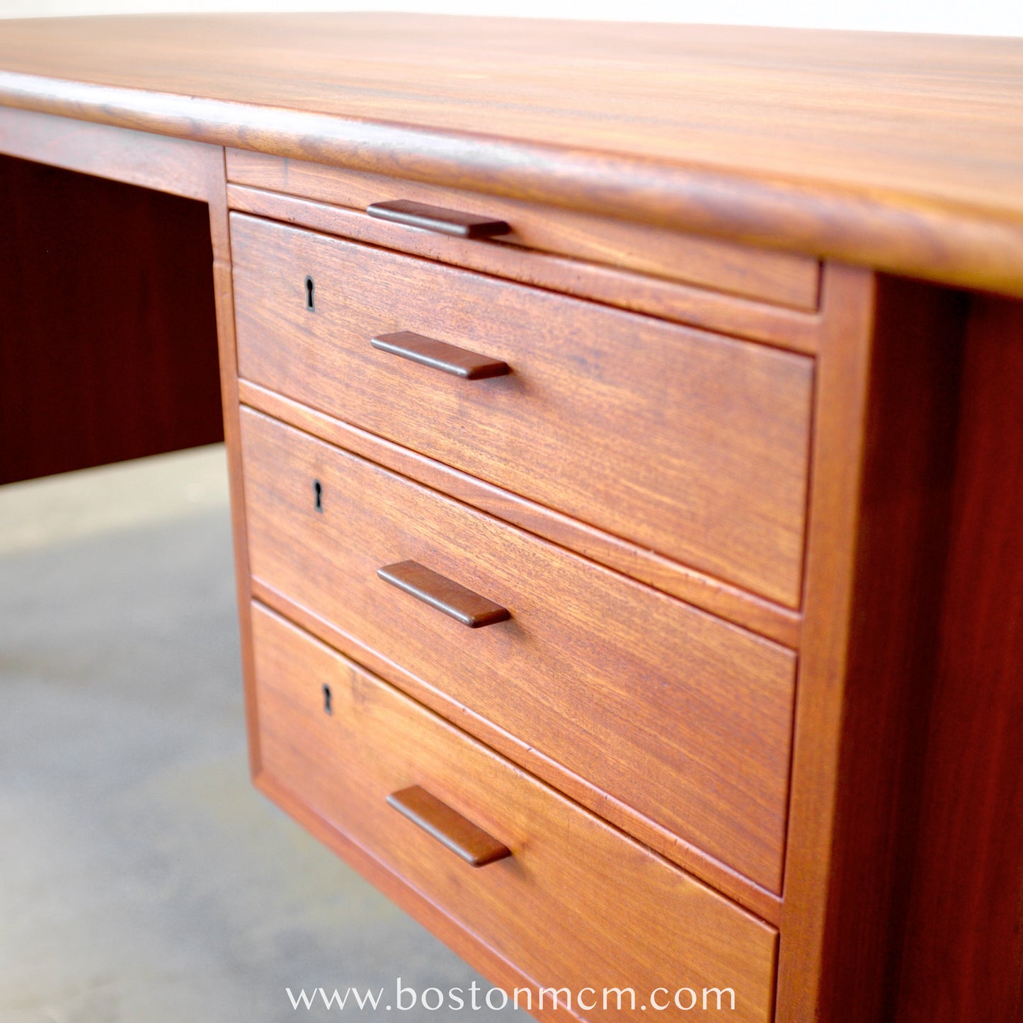 Danish Mahogany Executive Desk - #A1655
