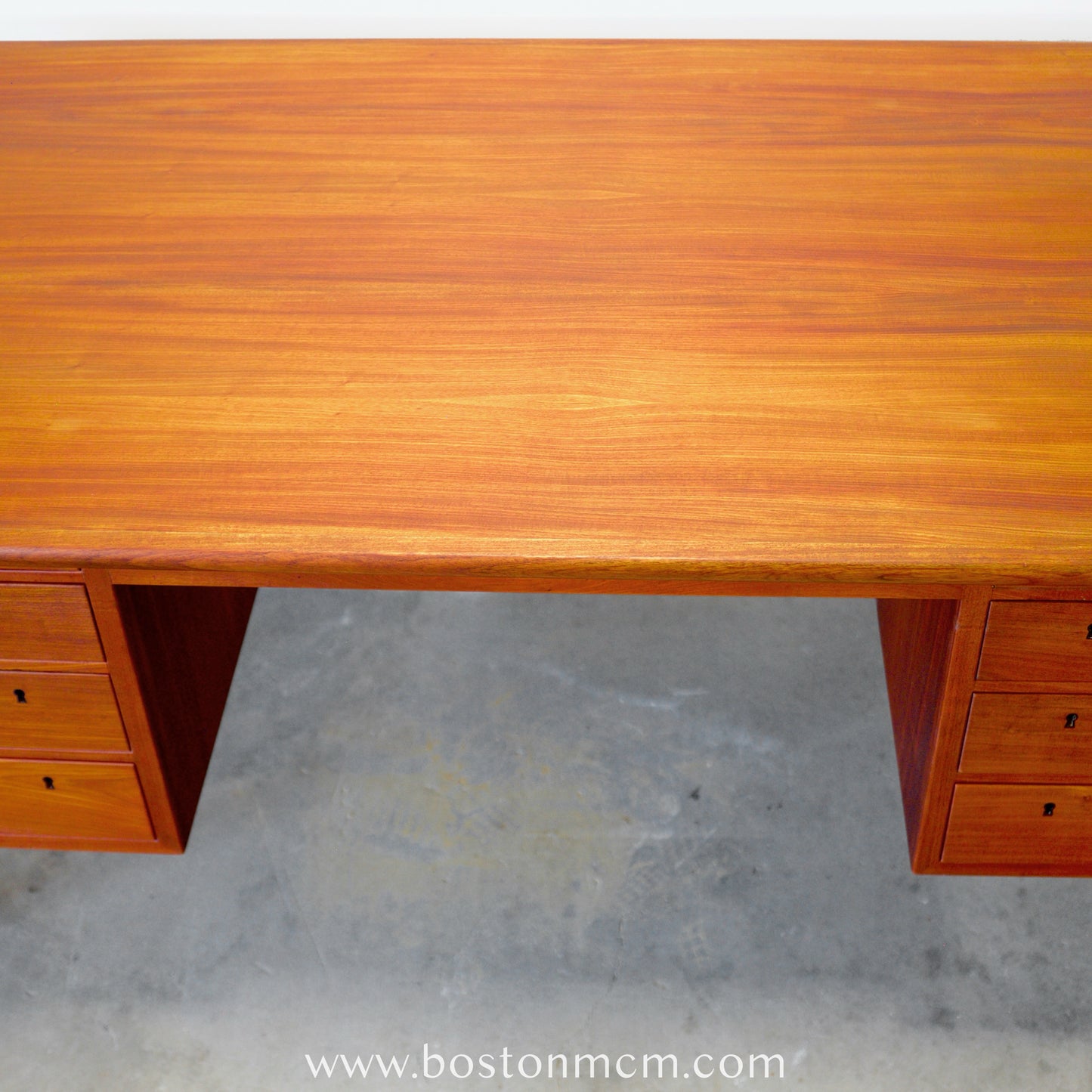 Danish Mahogany Executive Desk - #A1655